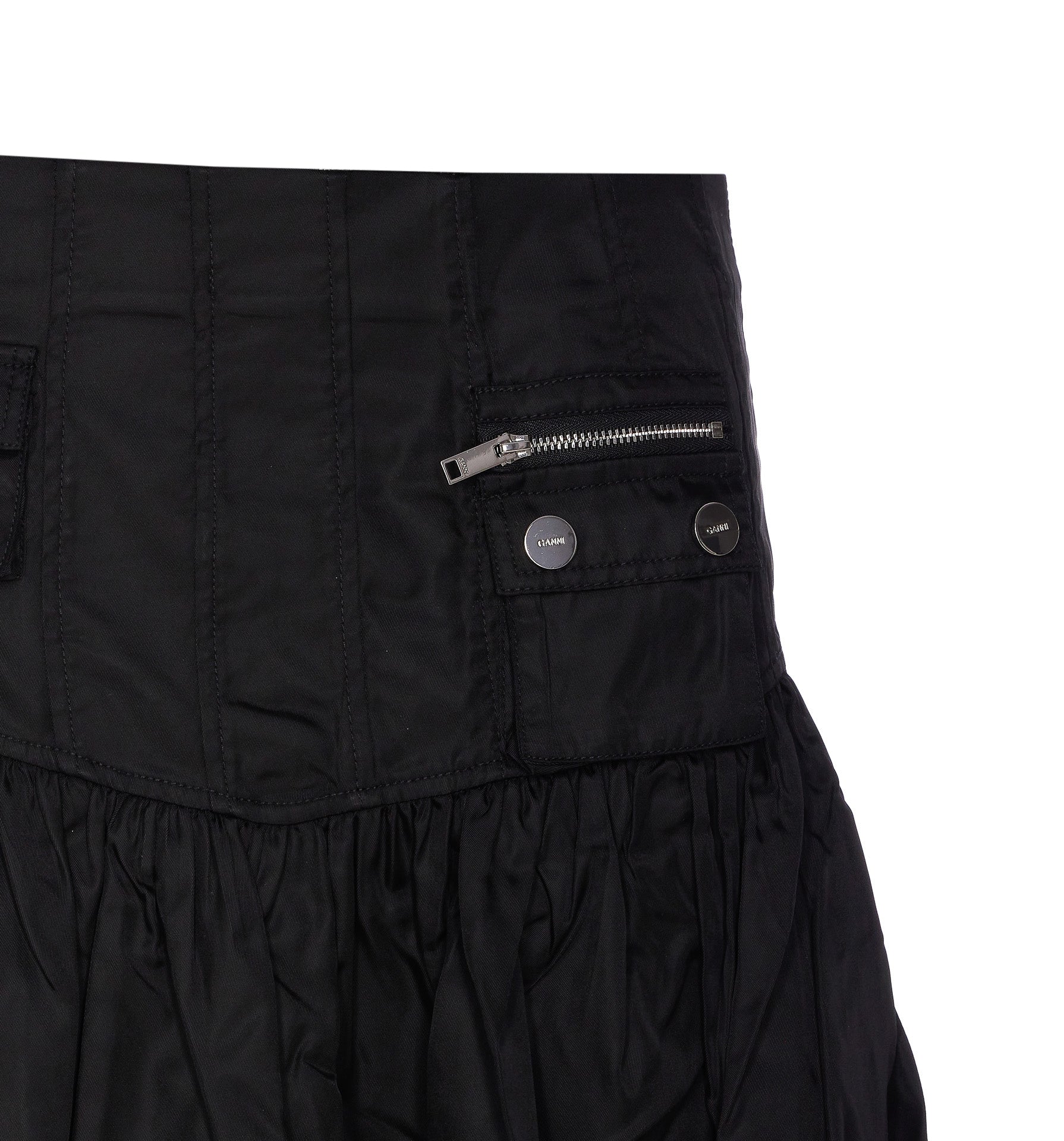 Ganni Skirts Black Recycled Polyamide