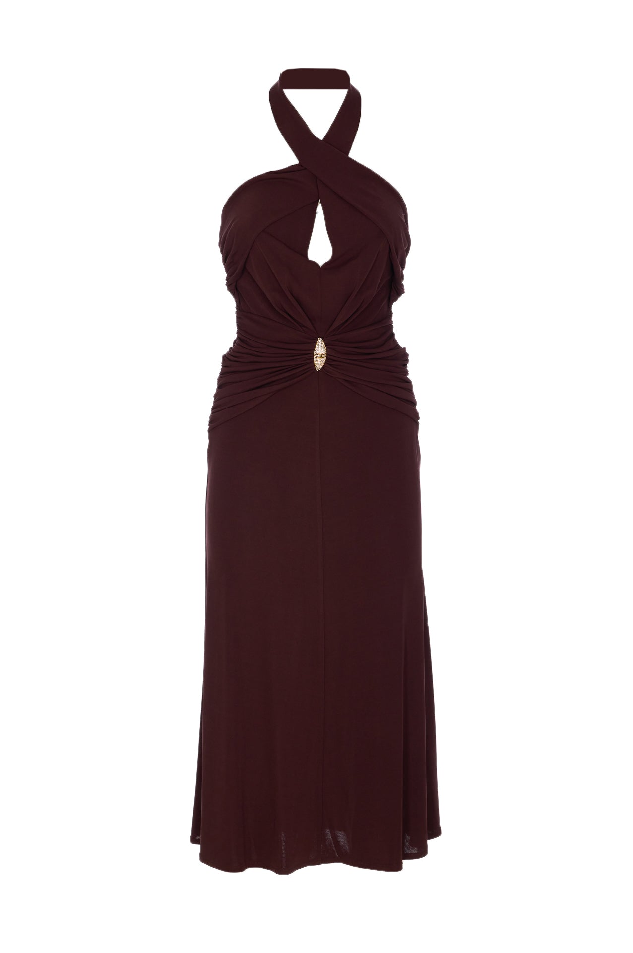 Elisabetta Franchi Dresses Brown Viscose