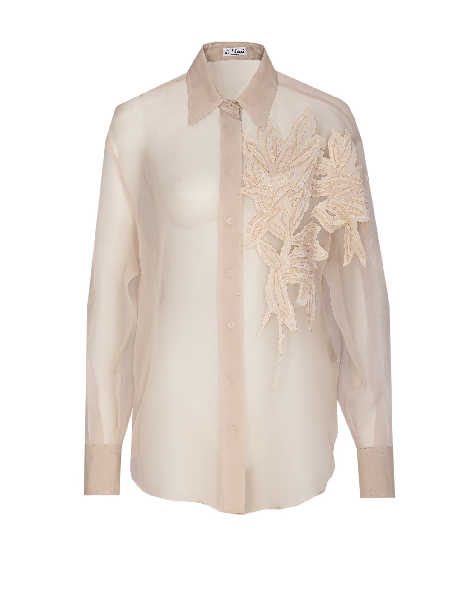 Brunello Cucinelli Shirts Beige Cotton