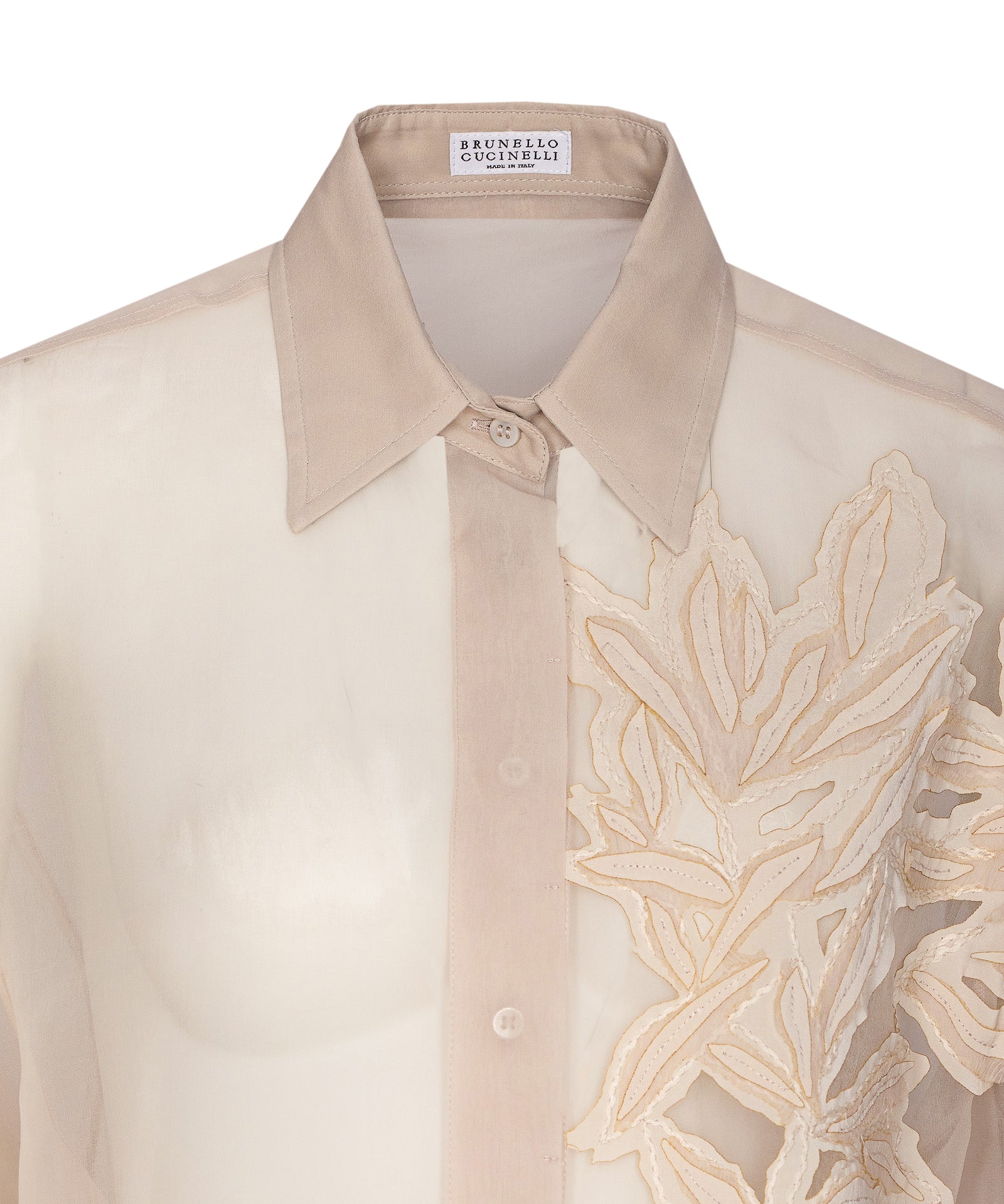 Brunello Cucinelli Shirts Beige Cotton