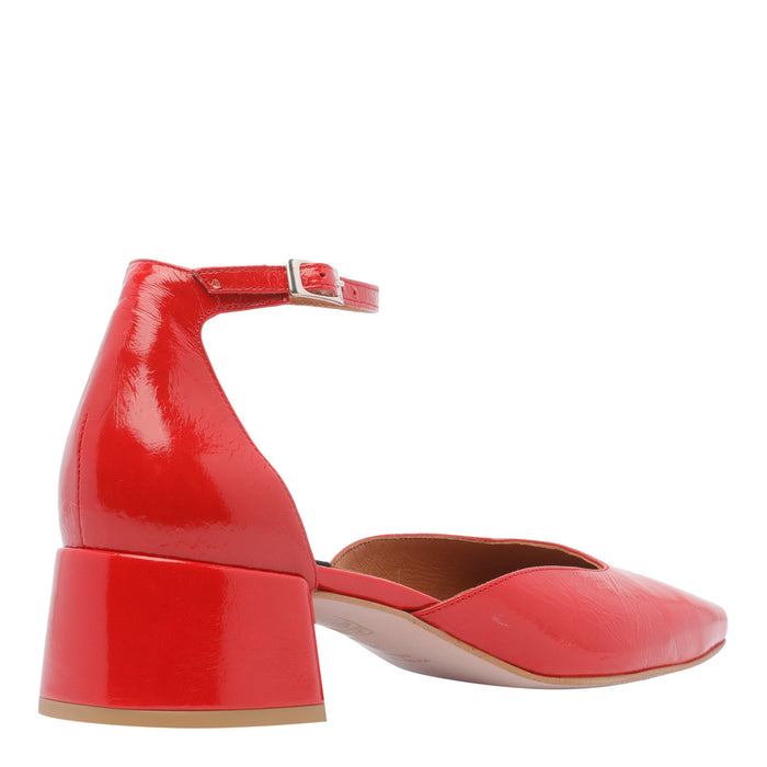 Angel Alarcon With Heel Red Patent Leather/rubber Sole