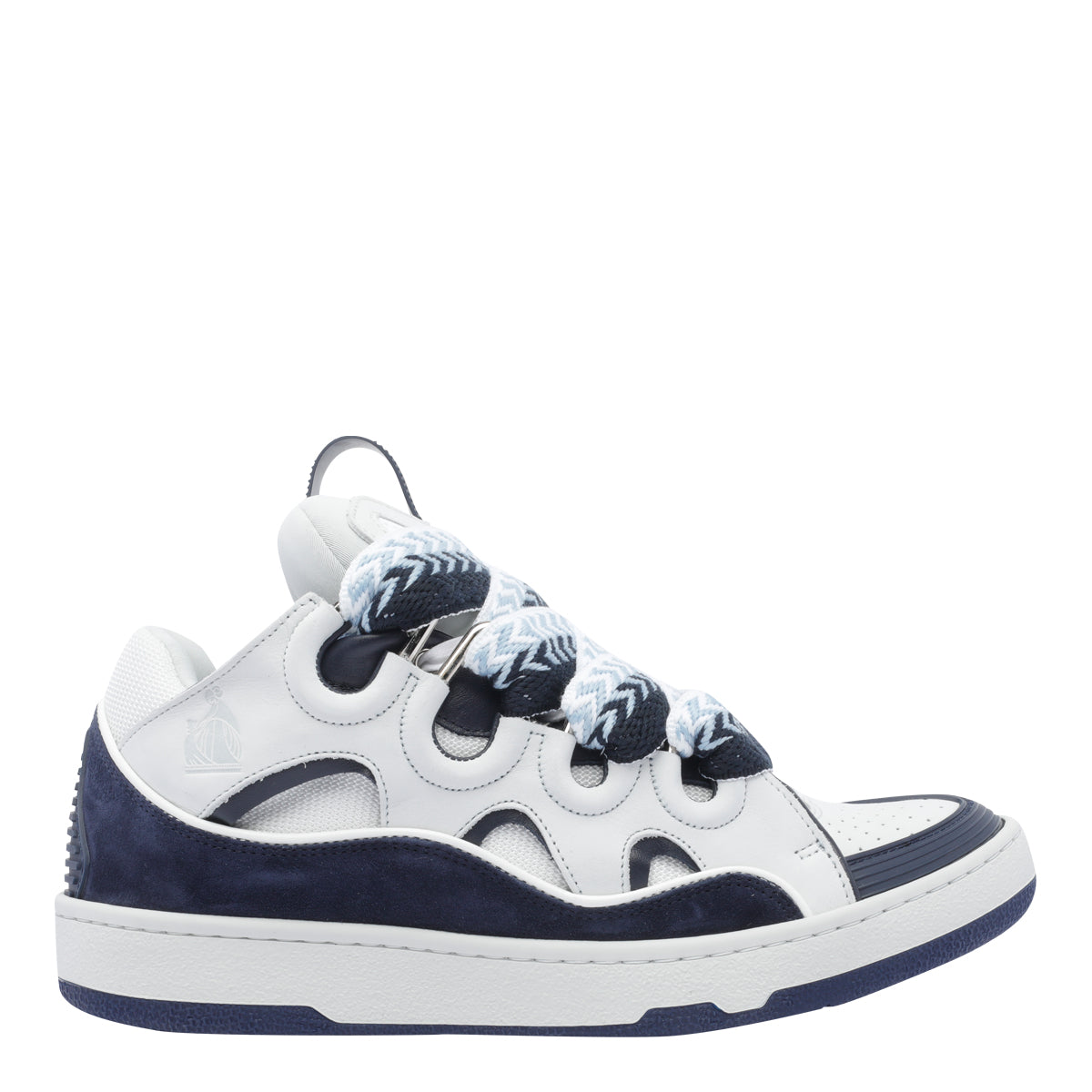 Lanvin Sneakers Blue Calf Leather/rubber Sole