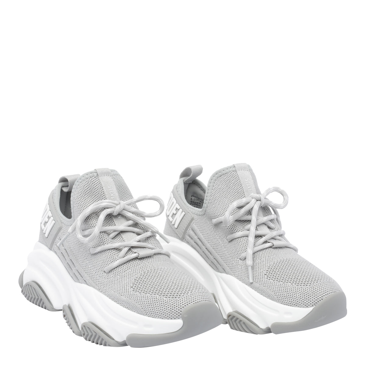 Steve Madden Sneakers Silver Fabric/rubber Sole