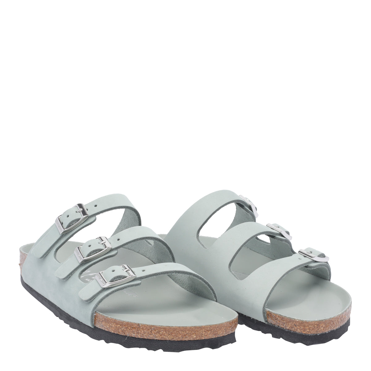 Birkenstock Sandals Green Suede Leather/rubber Sole