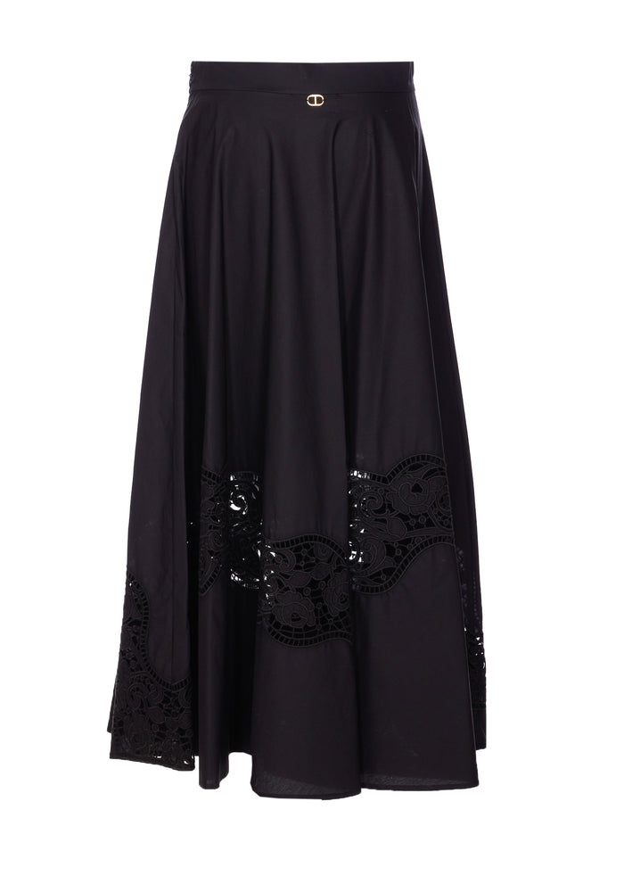 Twin-Set Skirts Black Cotton