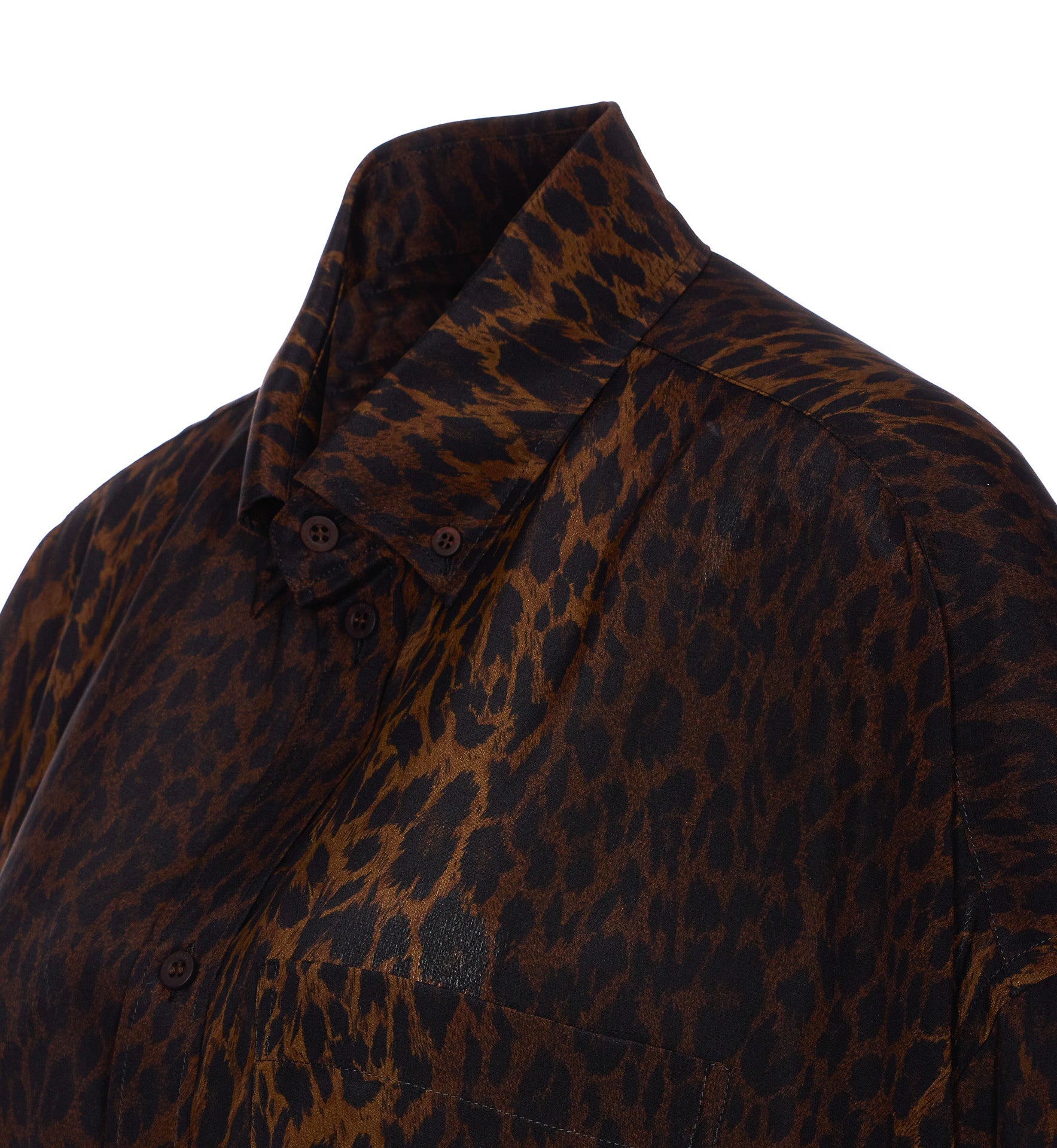 Balenciaga Shirts Brown Silk