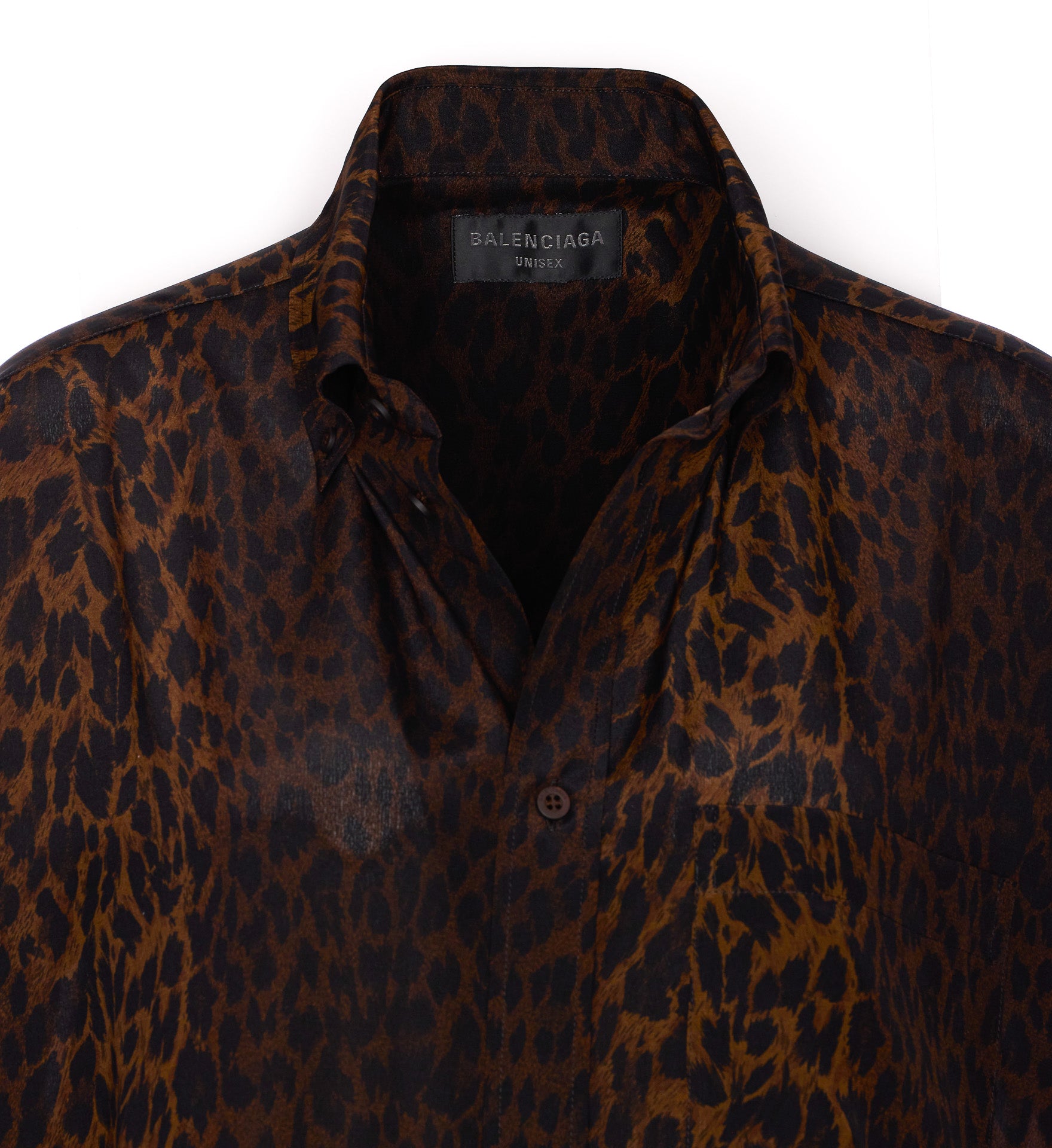 Balenciaga Shirts Brown Silk