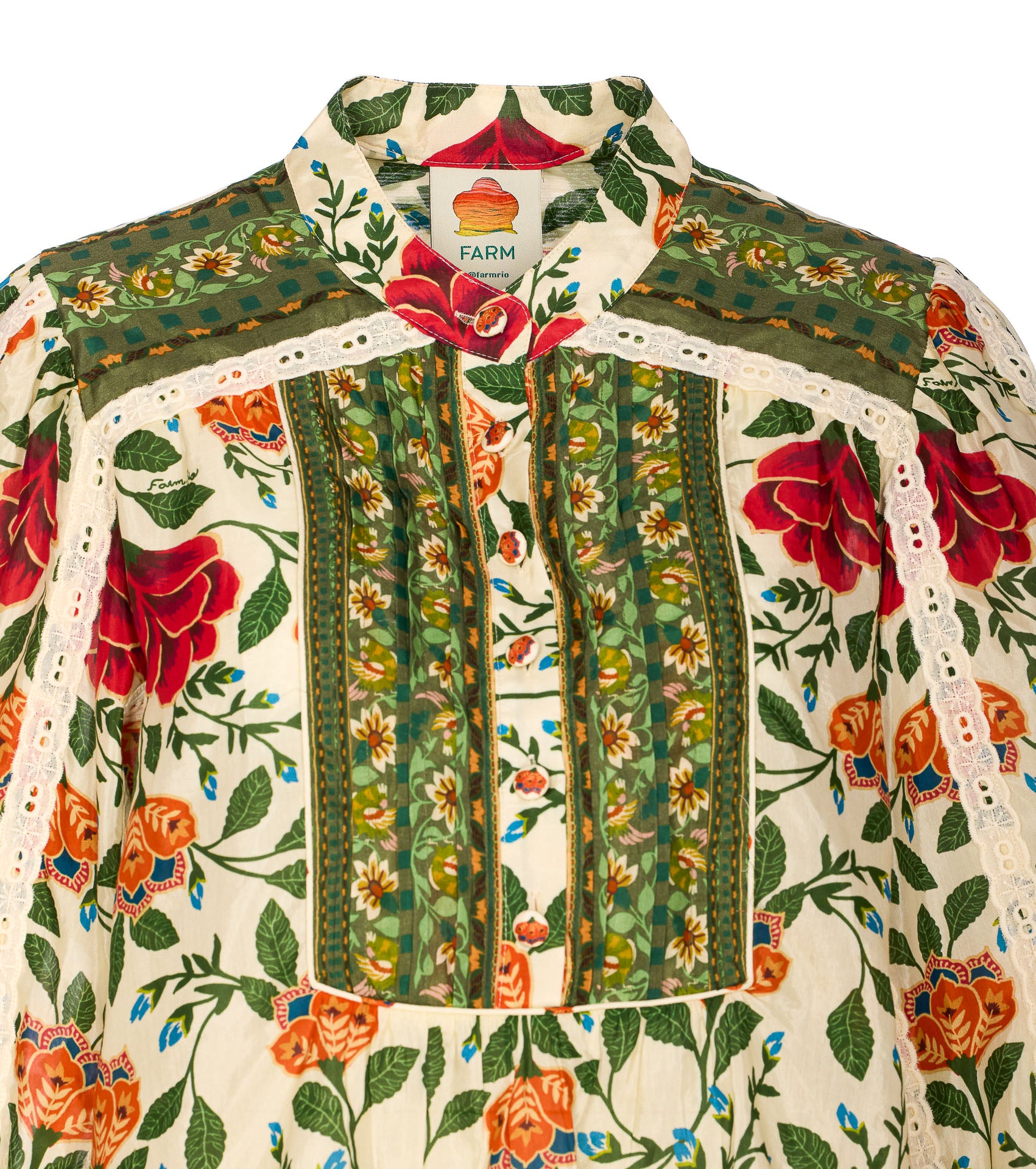 Farm Rio Shirts Green Cotton