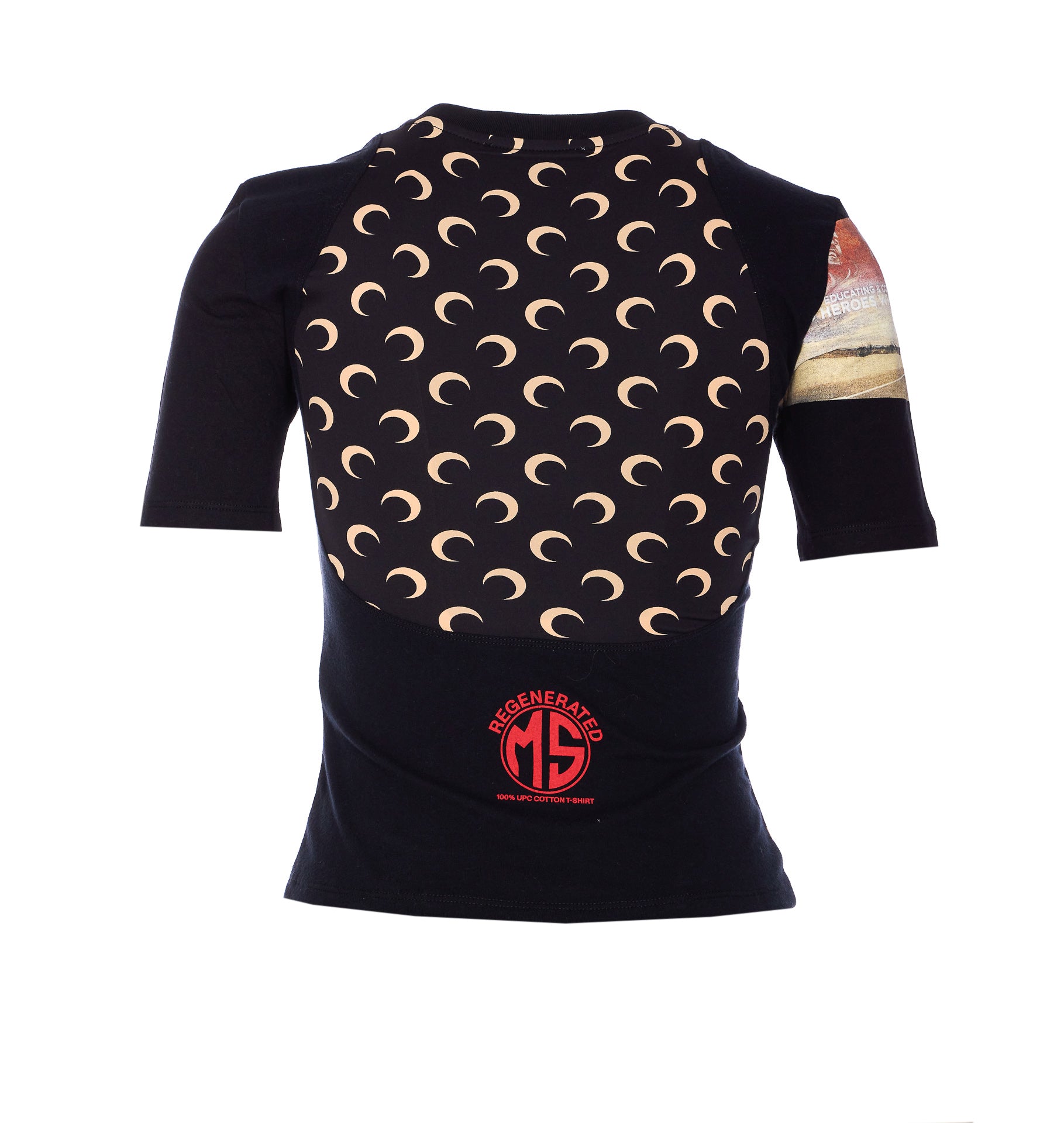 Marine Serre T-Shirts And Polos Black Cotton
