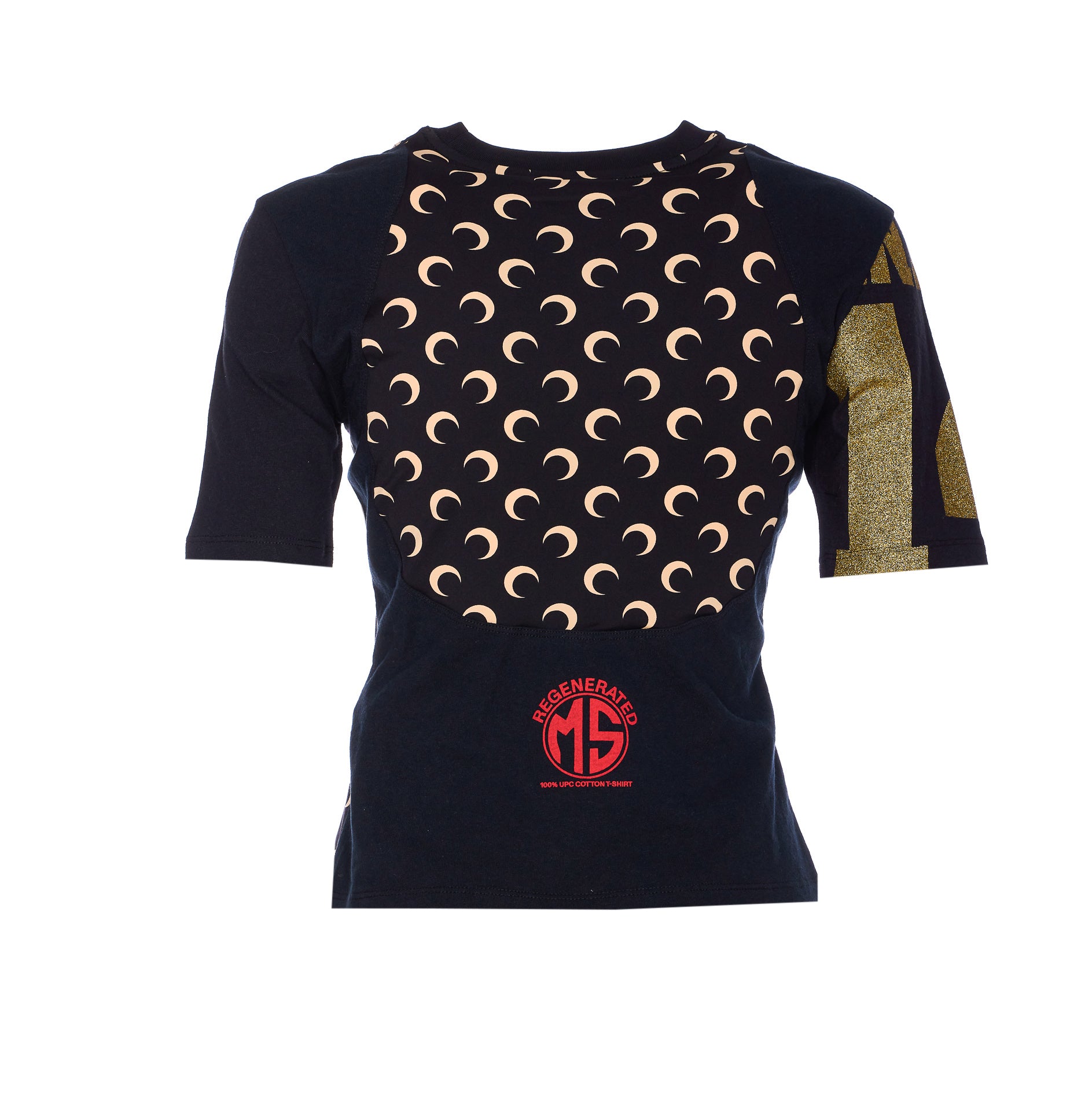 Marine Serre T-Shirts And Polos Black Cotton