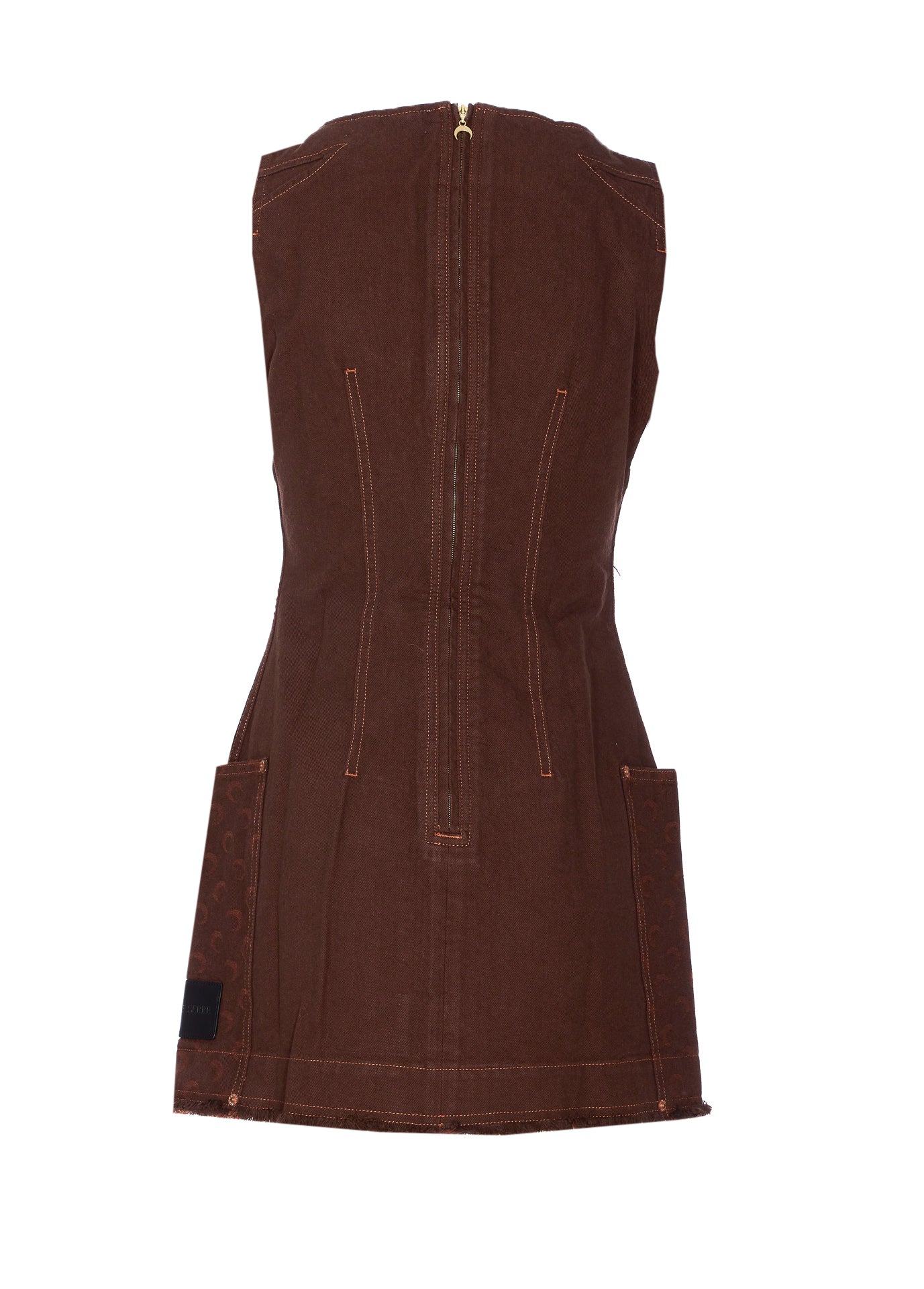 Marine Serre Dresses Brown Cotton