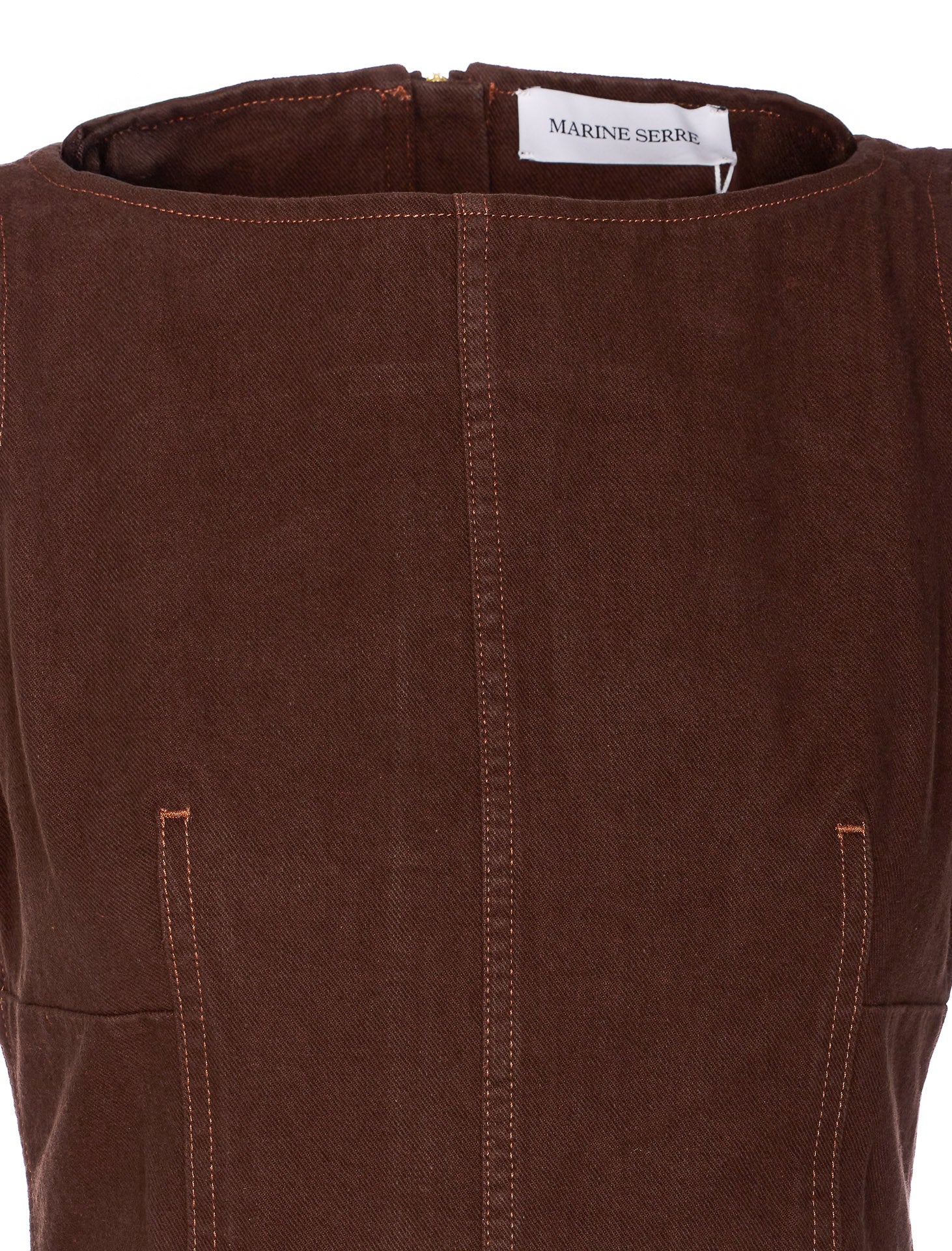 Marine Serre Dresses Brown Cotton