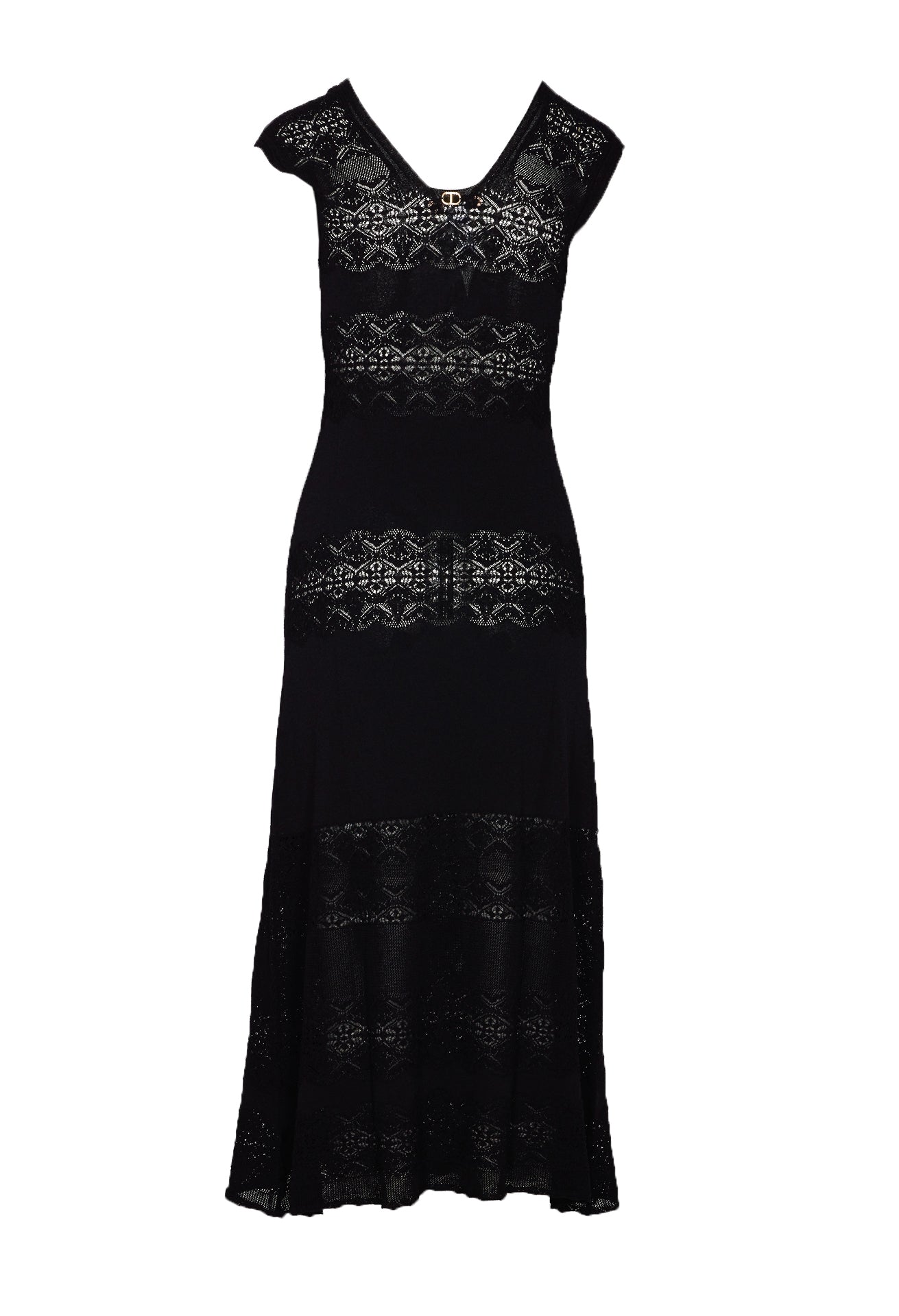 Twin-Set Dresses Black Viscose