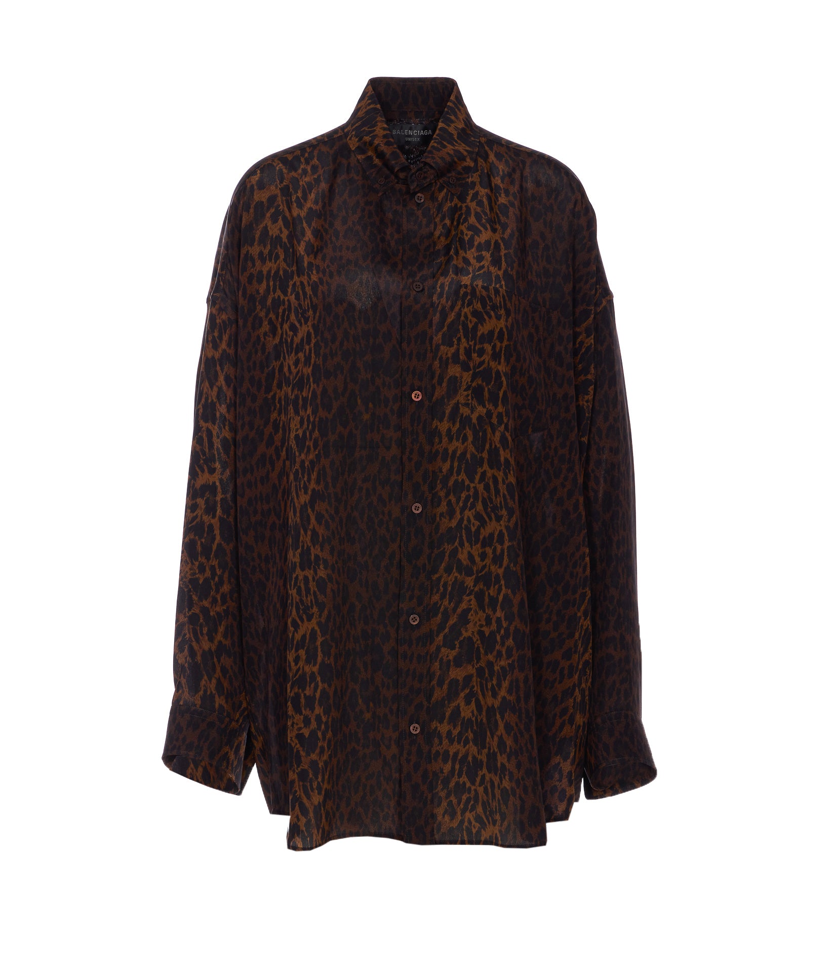 Balenciaga Shirts Brown Silk