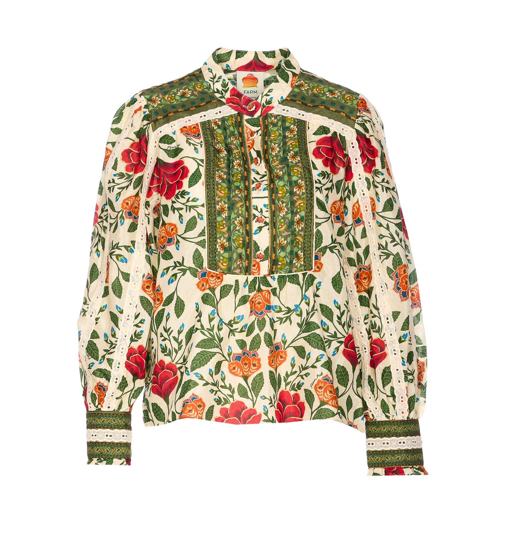 Farm Rio Shirts Green Cotton