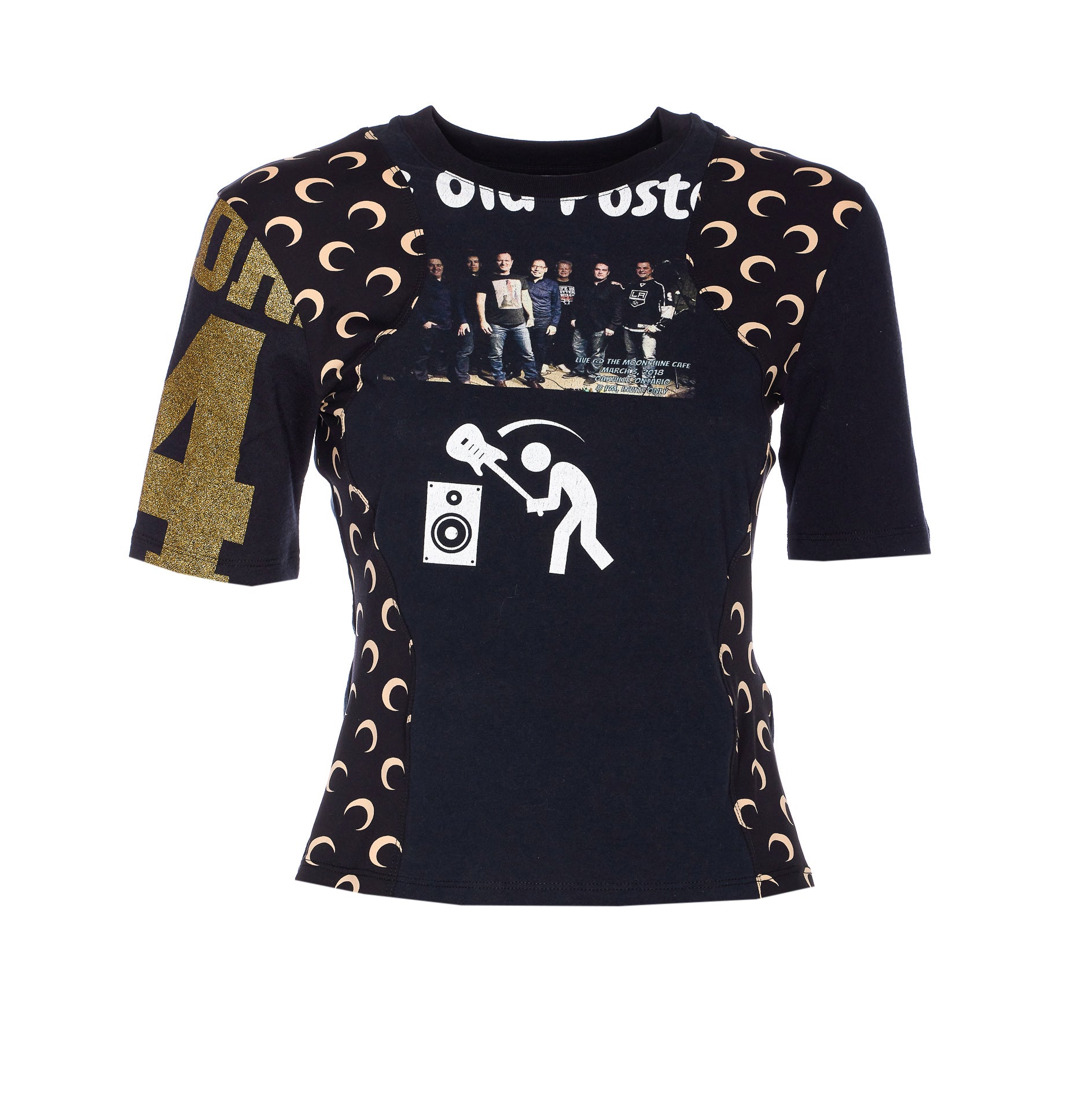Marine Serre T-Shirts And Polos Black Cotton