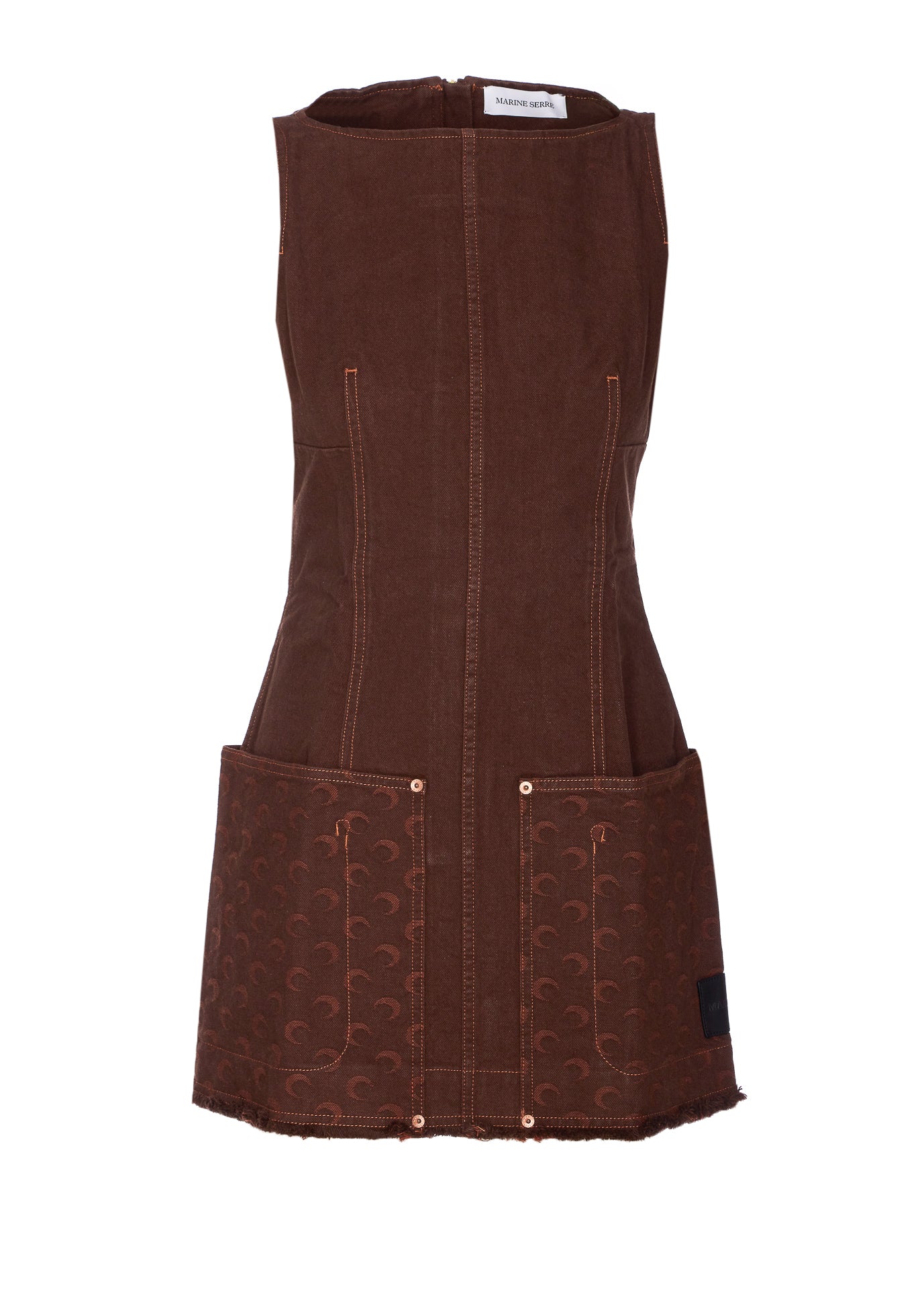 Marine Serre Dresses Brown Cotton