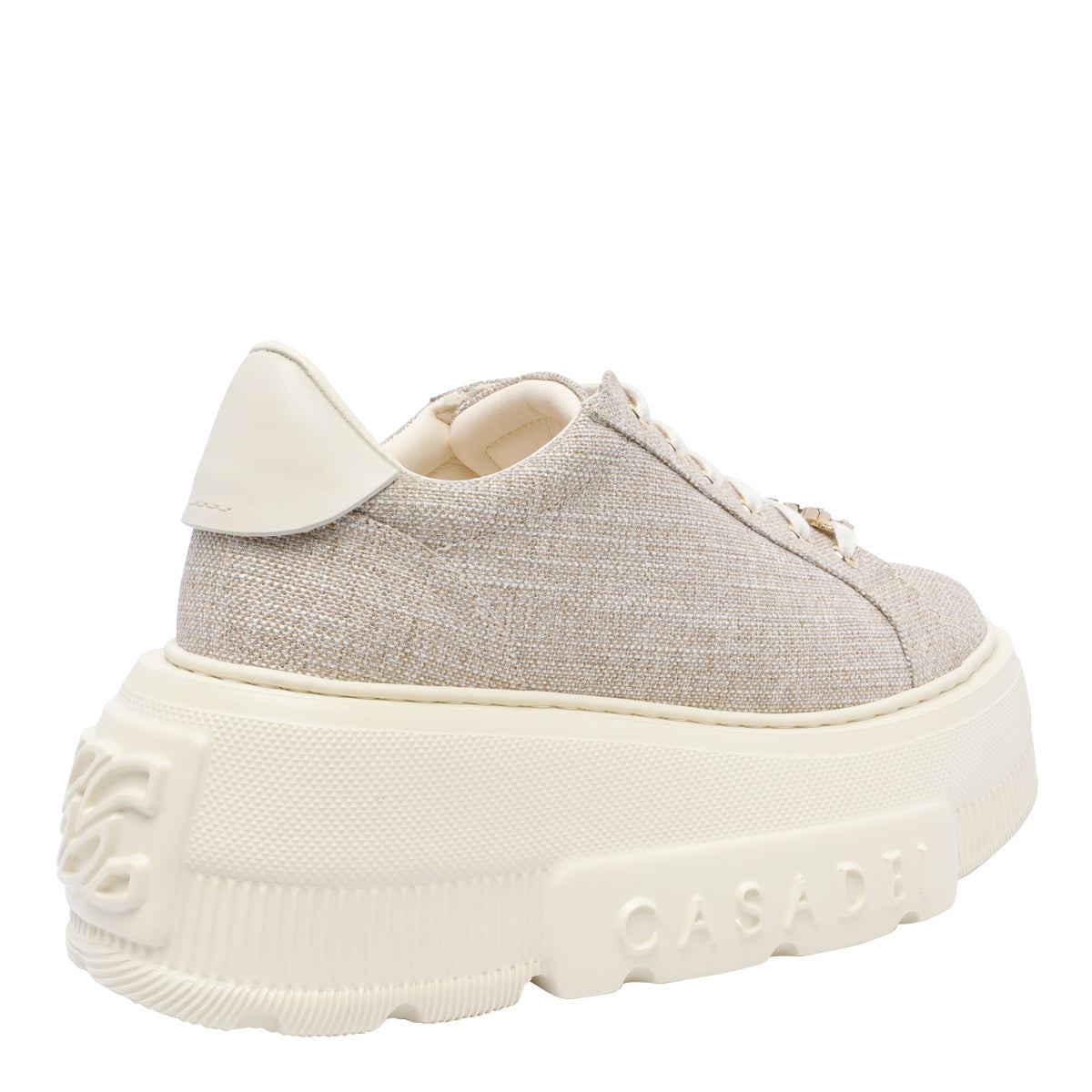 Casadei Sneakers Beige Fabric/rubber Sole