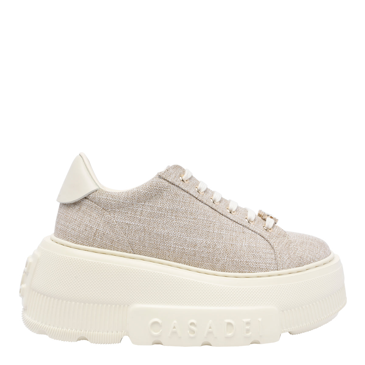 Casadei Sneakers Beige Fabric/rubber Sole