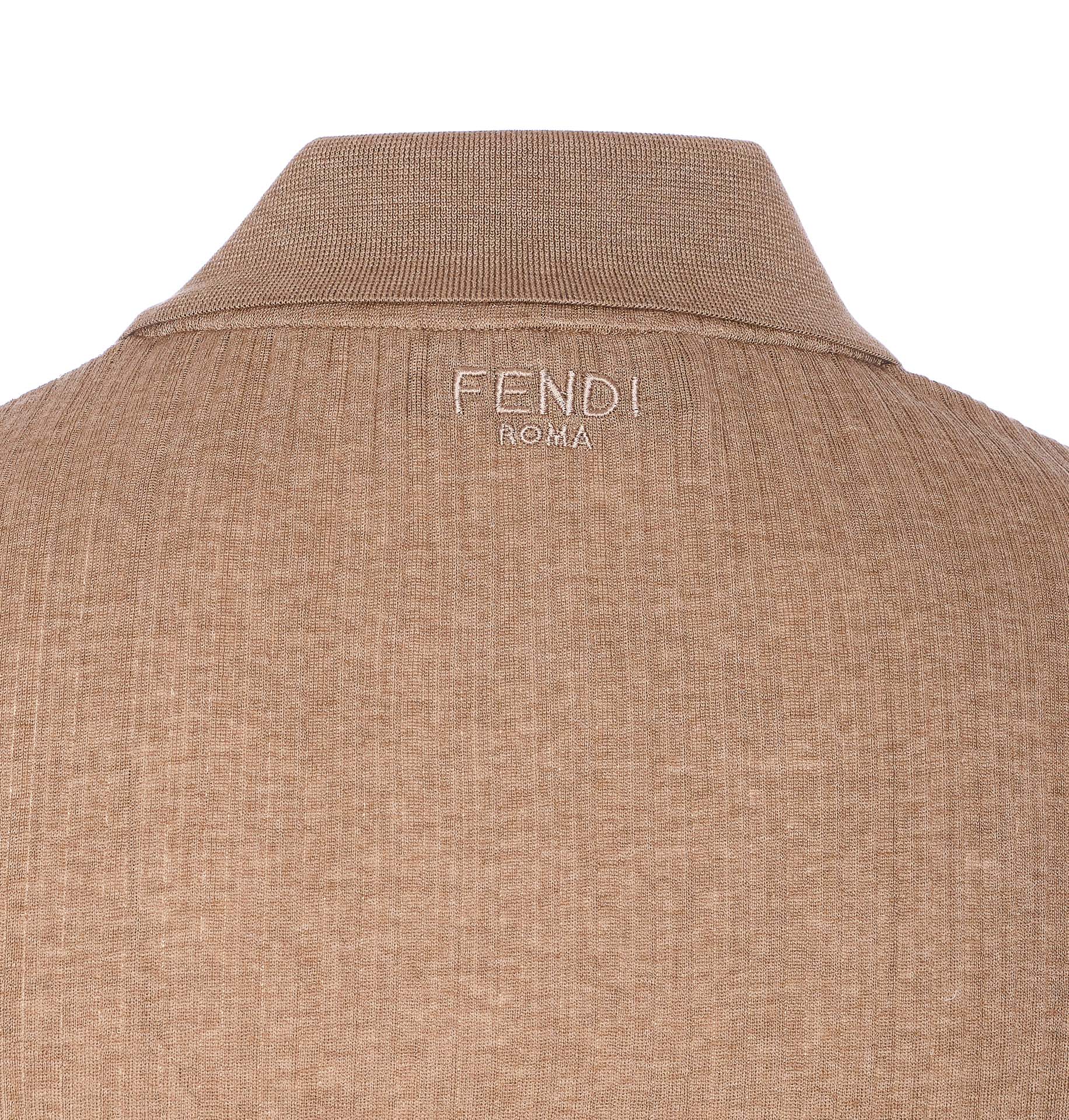 Fendi T-Shirts And Polos Beige Cotton