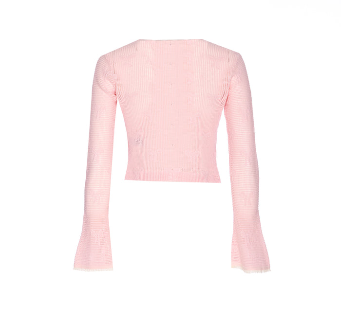 Self Portrait Sweaters Pink Cotton