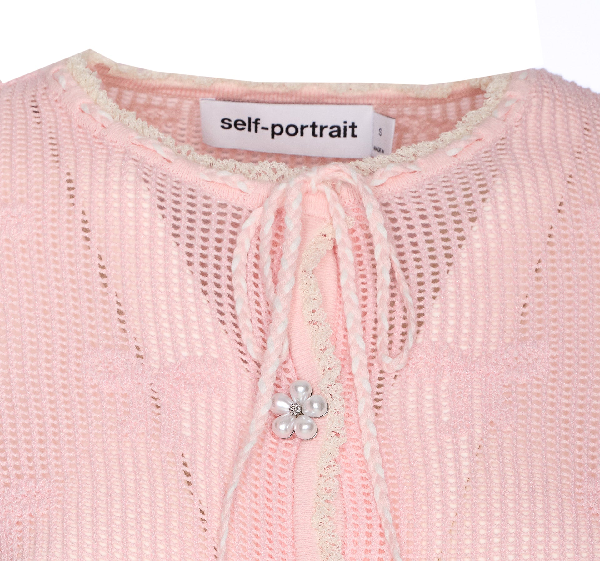 Self Portrait Sweaters Pink Cotton