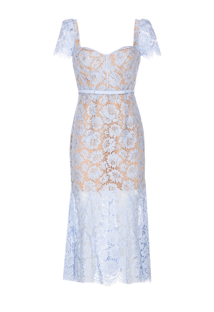 Self Portrait Dresses Blue Polyamide