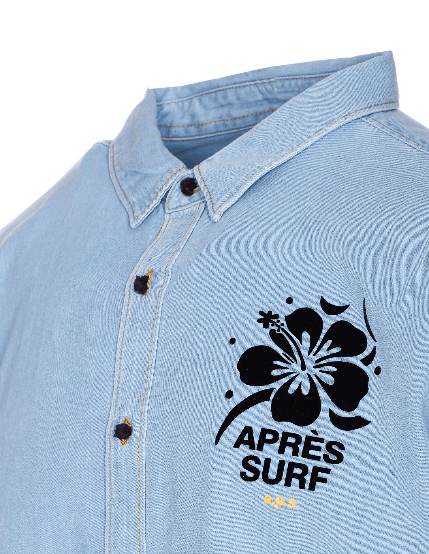Apres Surf Shirts Blue Cotton