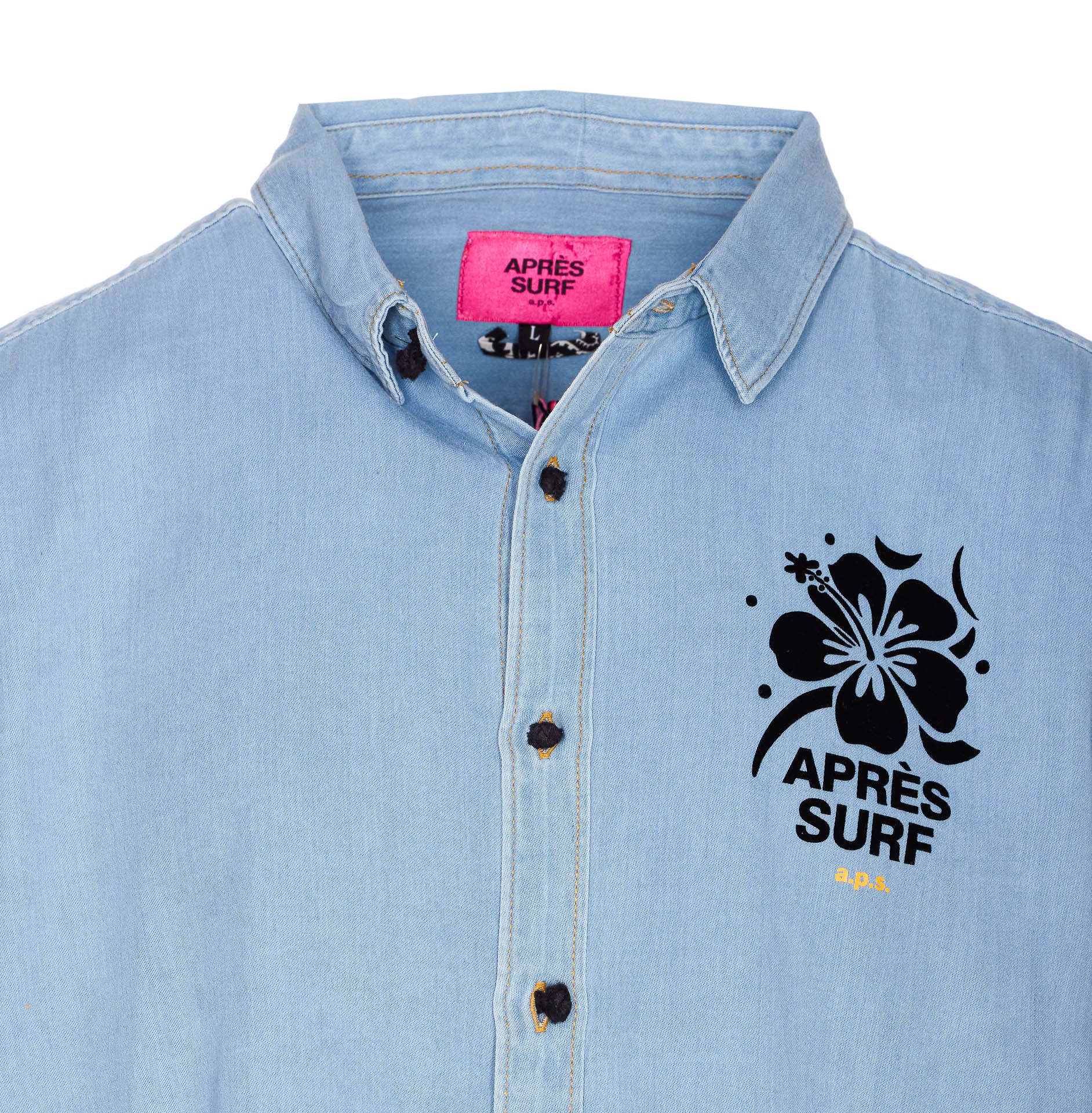 Apres Surf Shirts Blue Cotton