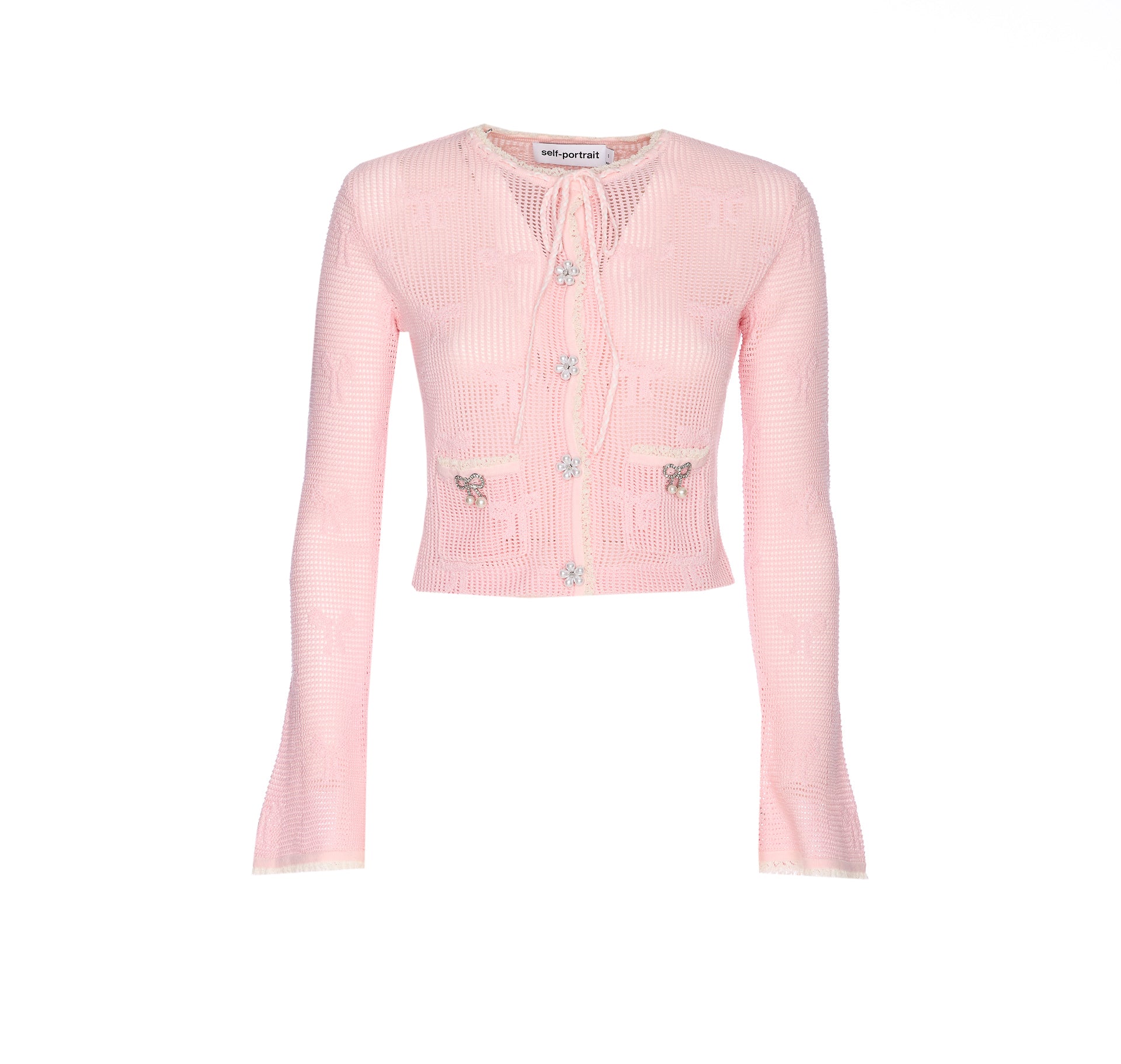 Self Portrait Sweaters Pink Cotton