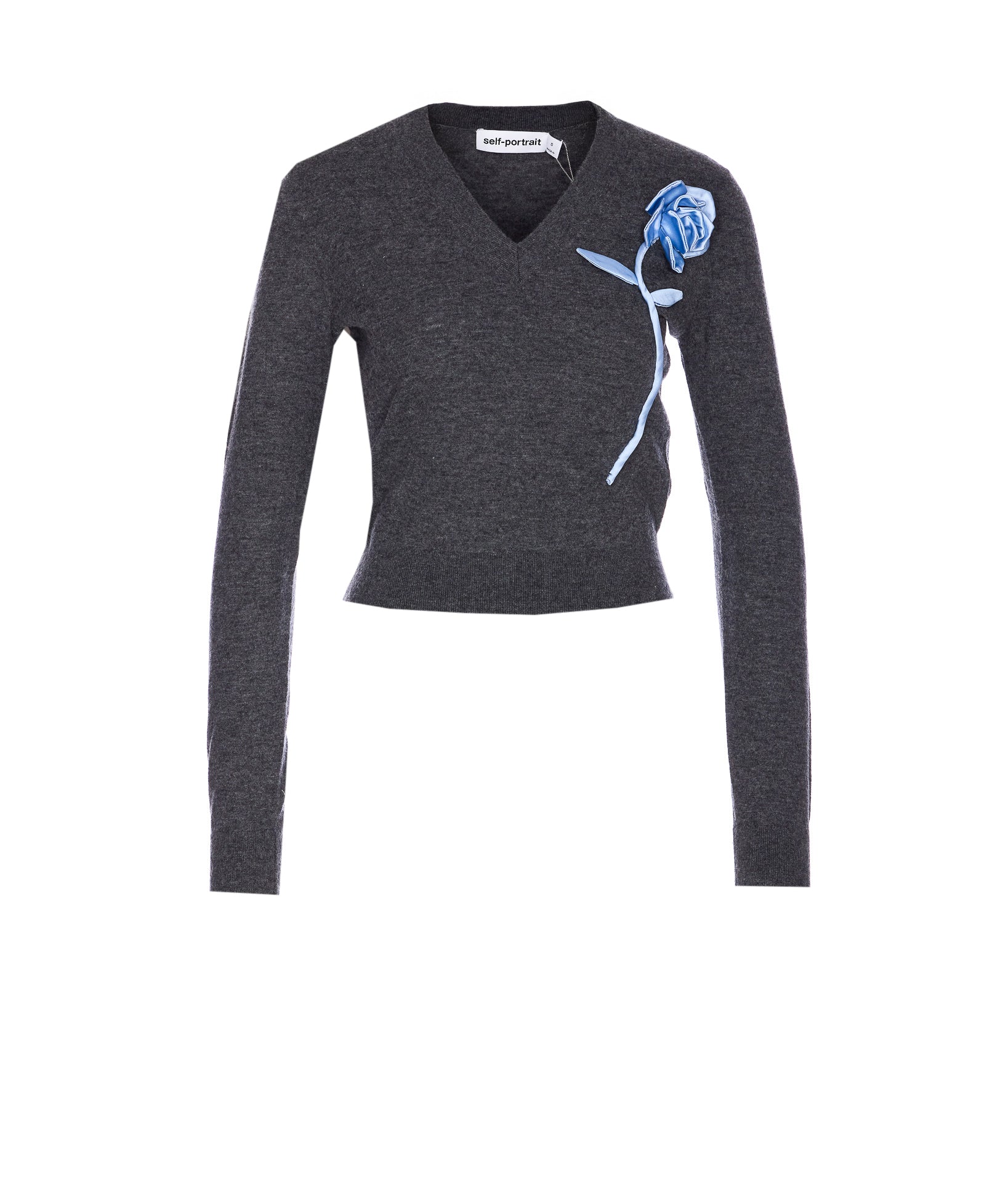 Self Portrait Sweaters Grey Wool