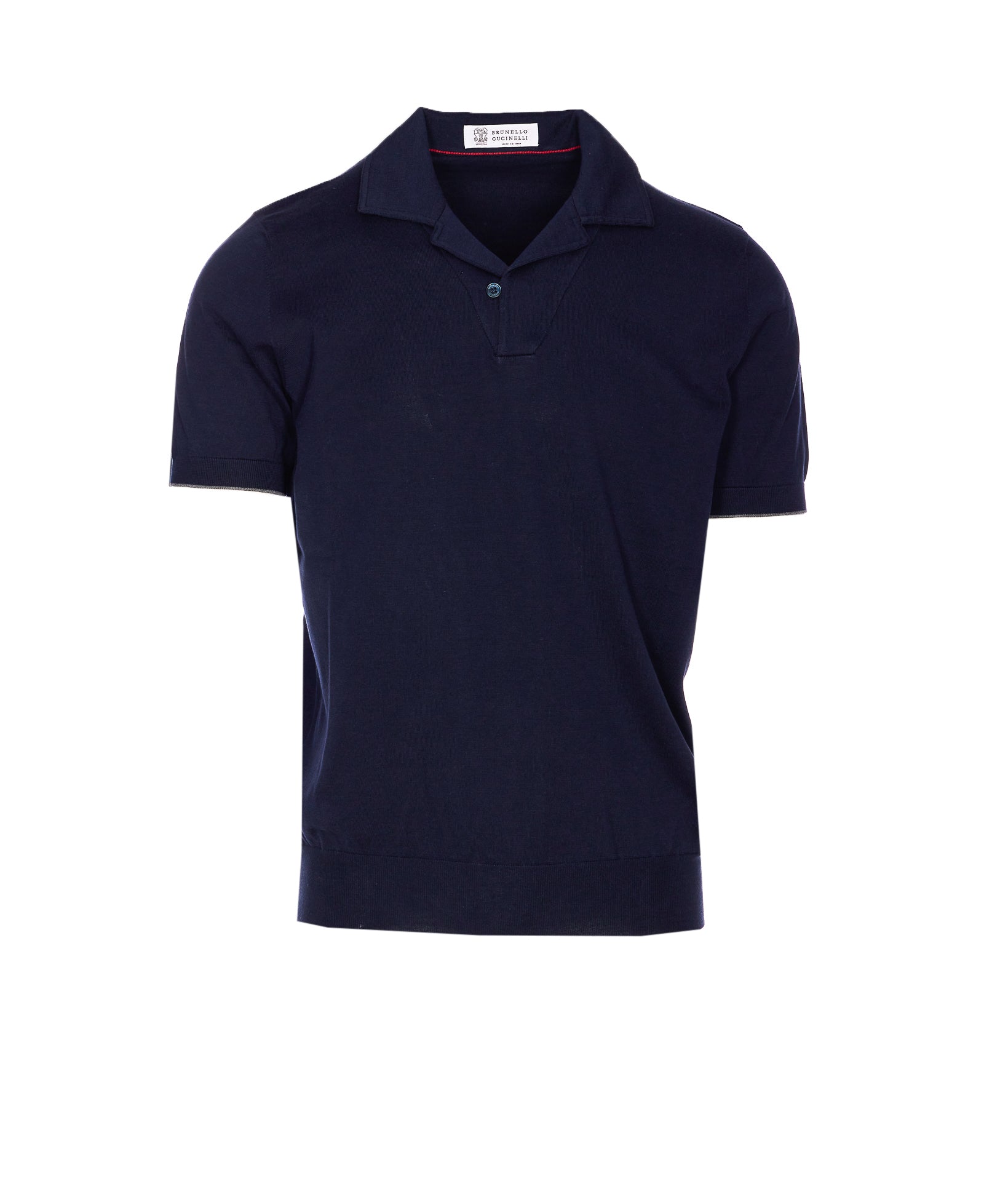 Brunello Cucinelli T-Shirts And Polos Blue Cotton