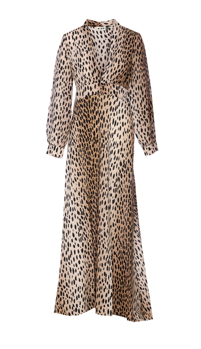 Rixo Dresses Beige Viscosa