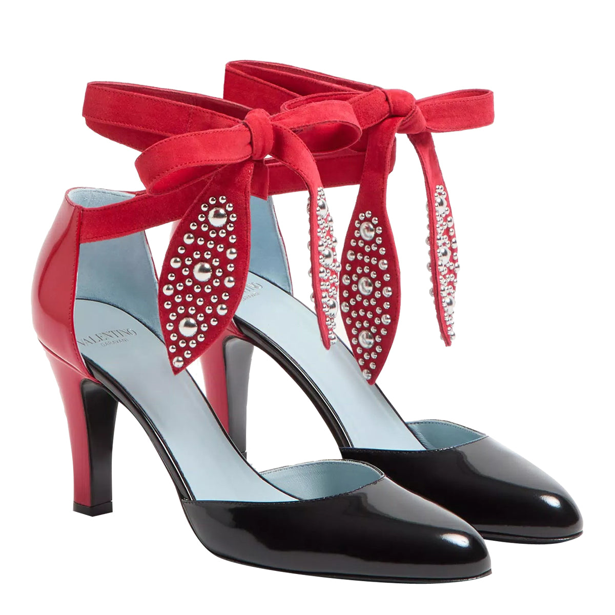 Valentino Garavani With Heel Black Calf Leather/leather Sole