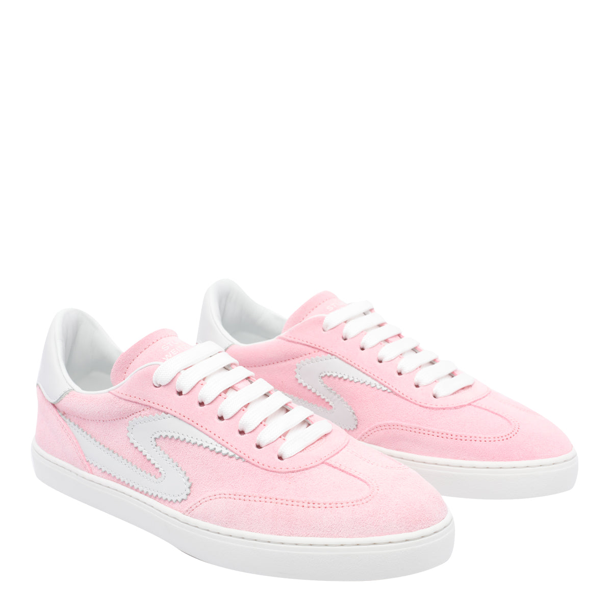 Stuart Weitzman Sneakers Pink Marshmallow/white Suede Leather/rubber Sole
