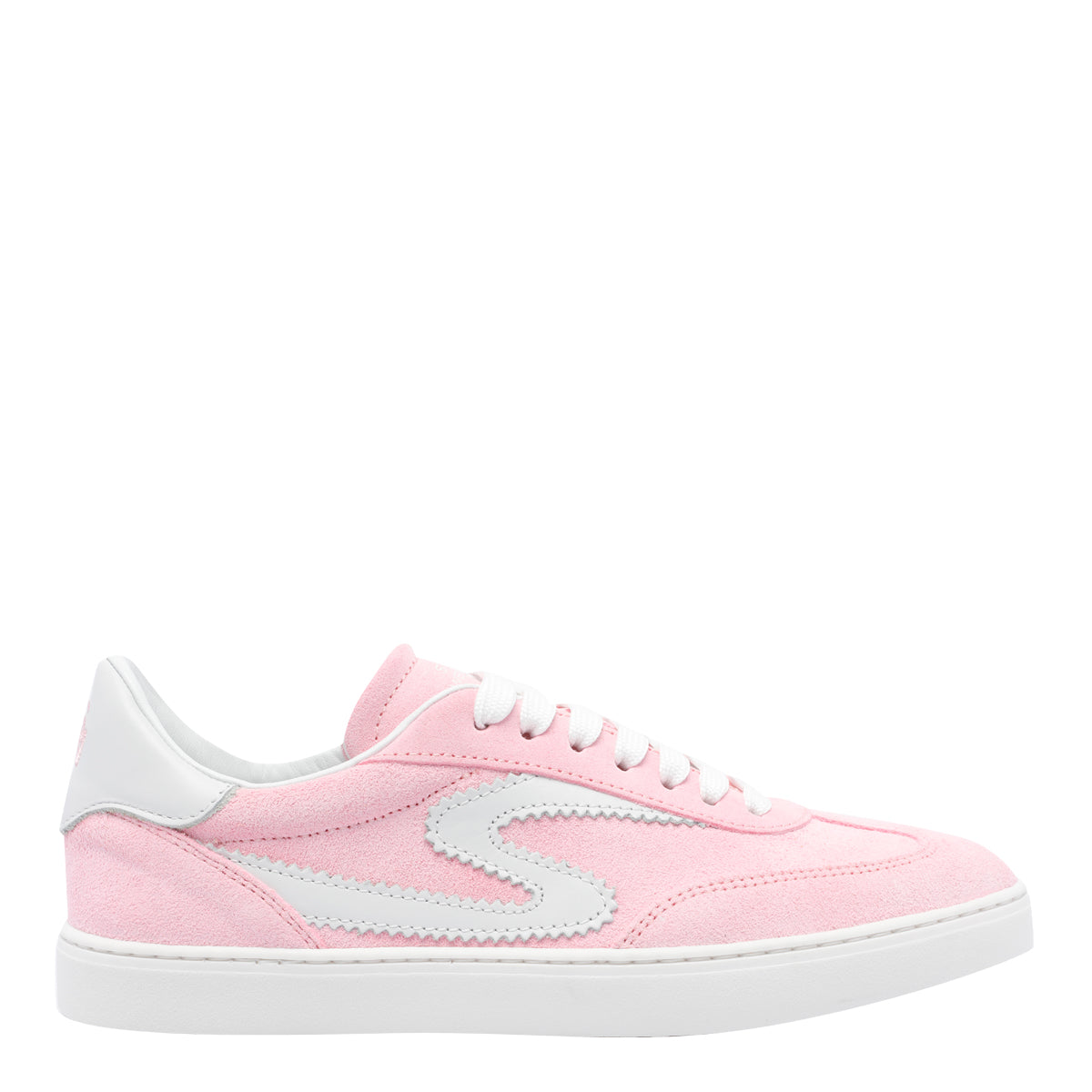 Stuart Weitzman Sneakers Pink Marshmallow/white Suede Leather/rubber Sole