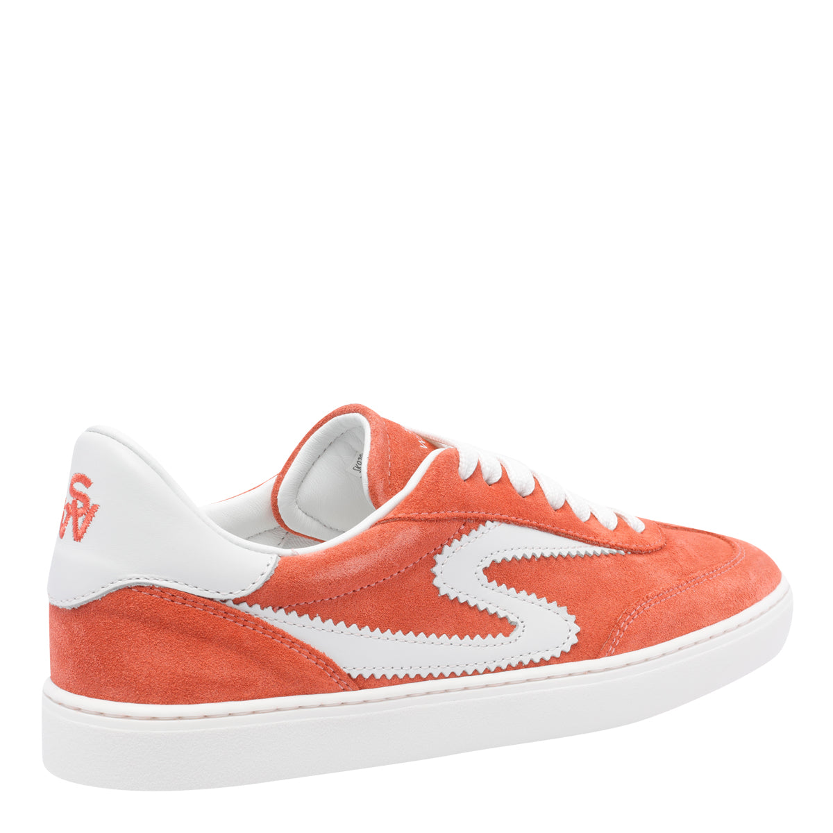 Stuart Weitzman Sneakers Orange Suede Leather/rubber Sole