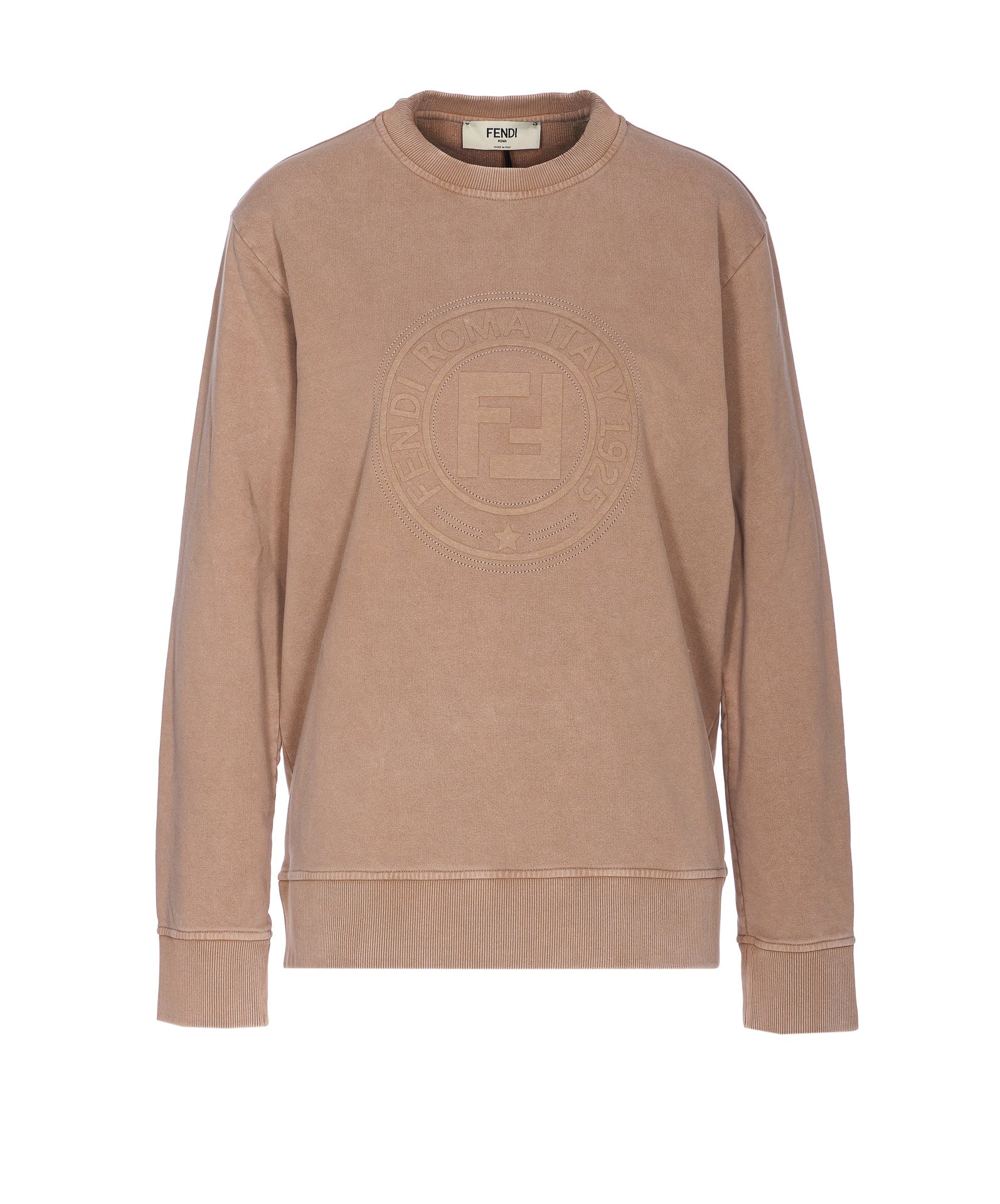 Fendi Sweaters Beige Cotton