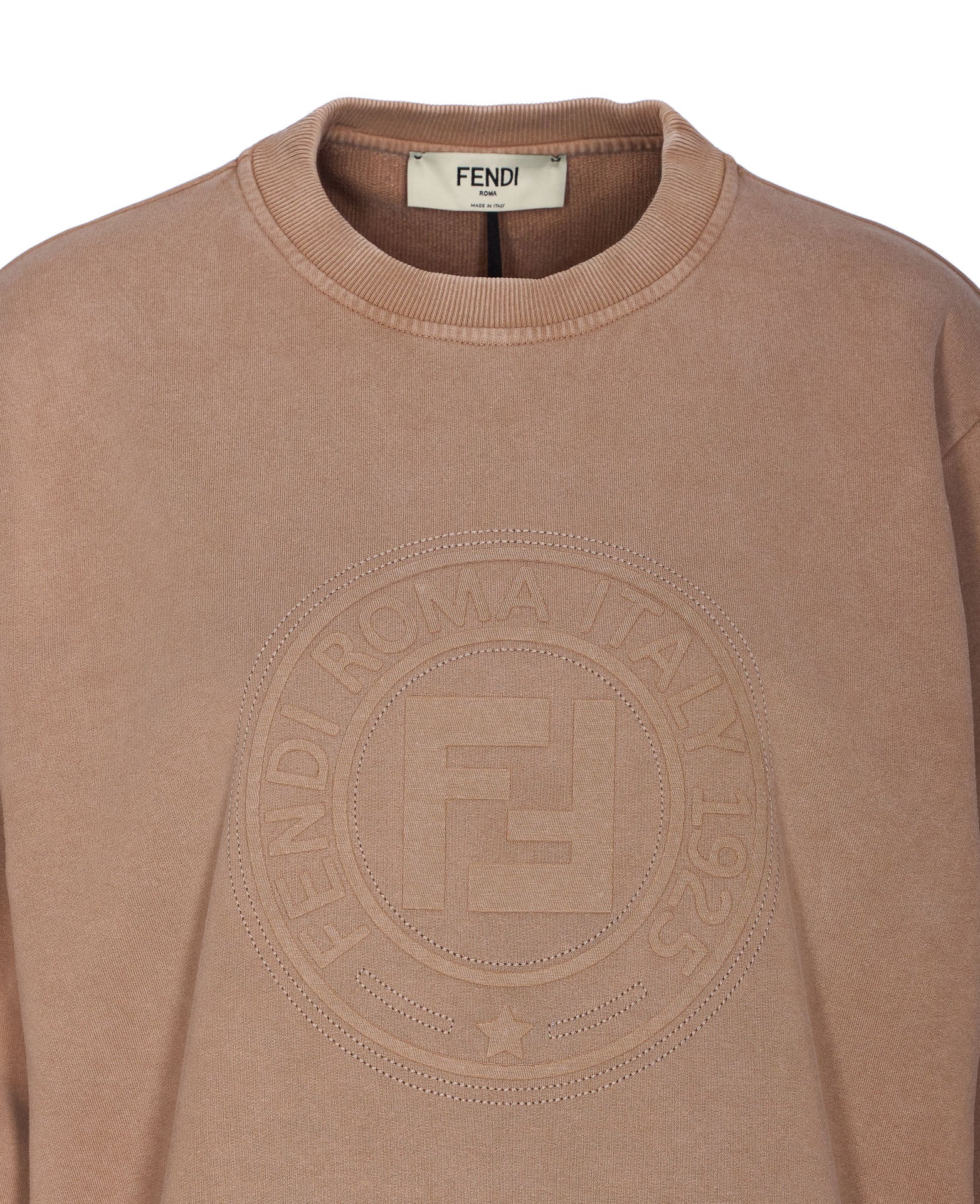 Fendi Sweaters Beige Cotton