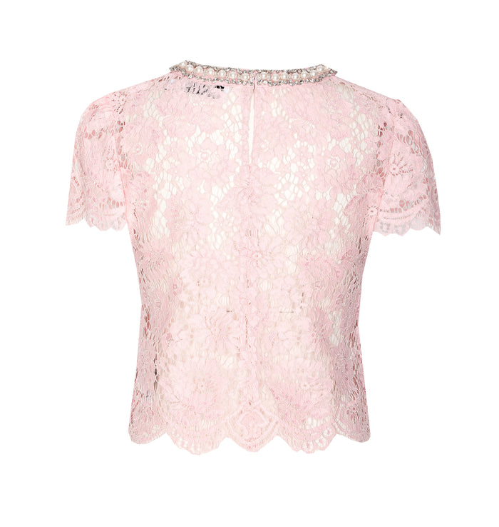 Self Portrait Top Pink Polyamide