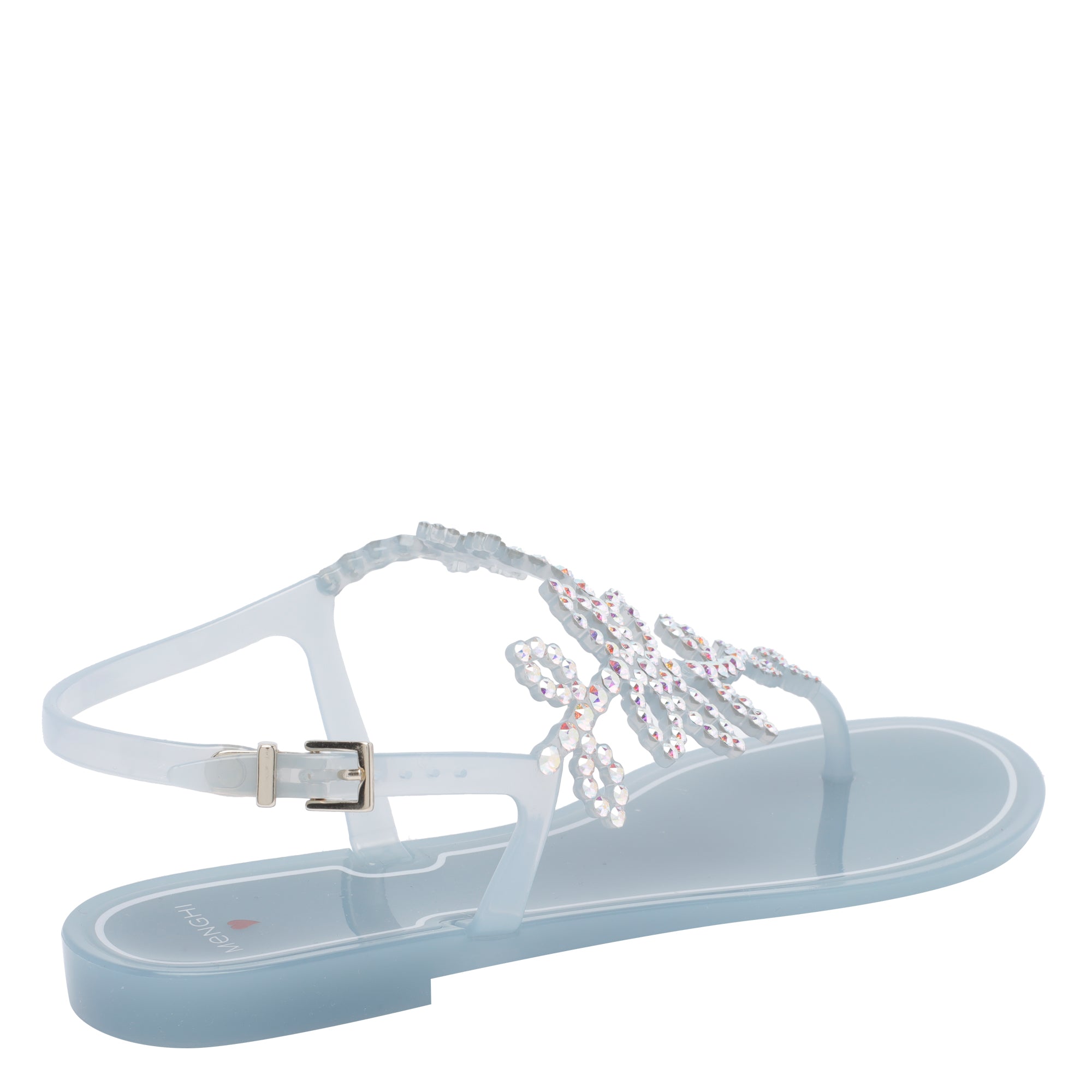 Menghi Sandals Blue Rubber/ruber Sole