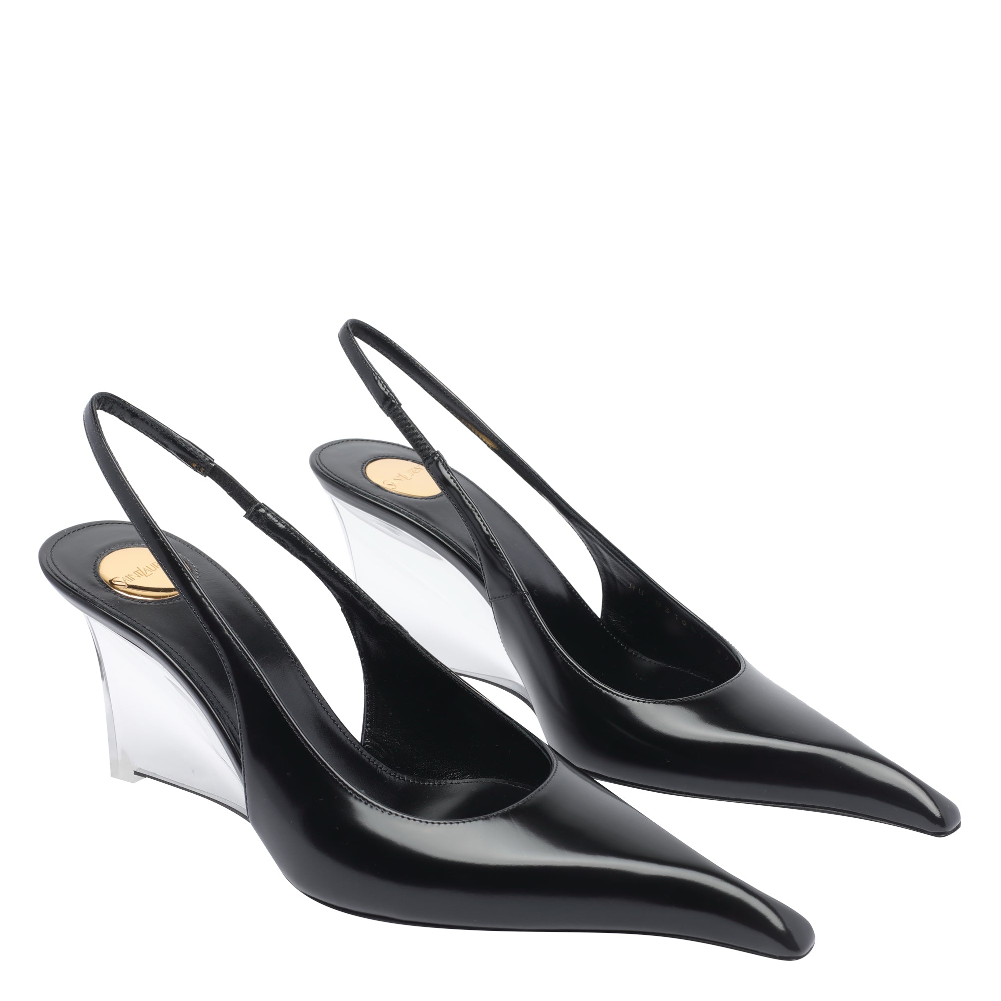 Saint Laurent Sandals Black Calf Leather/leather Sole