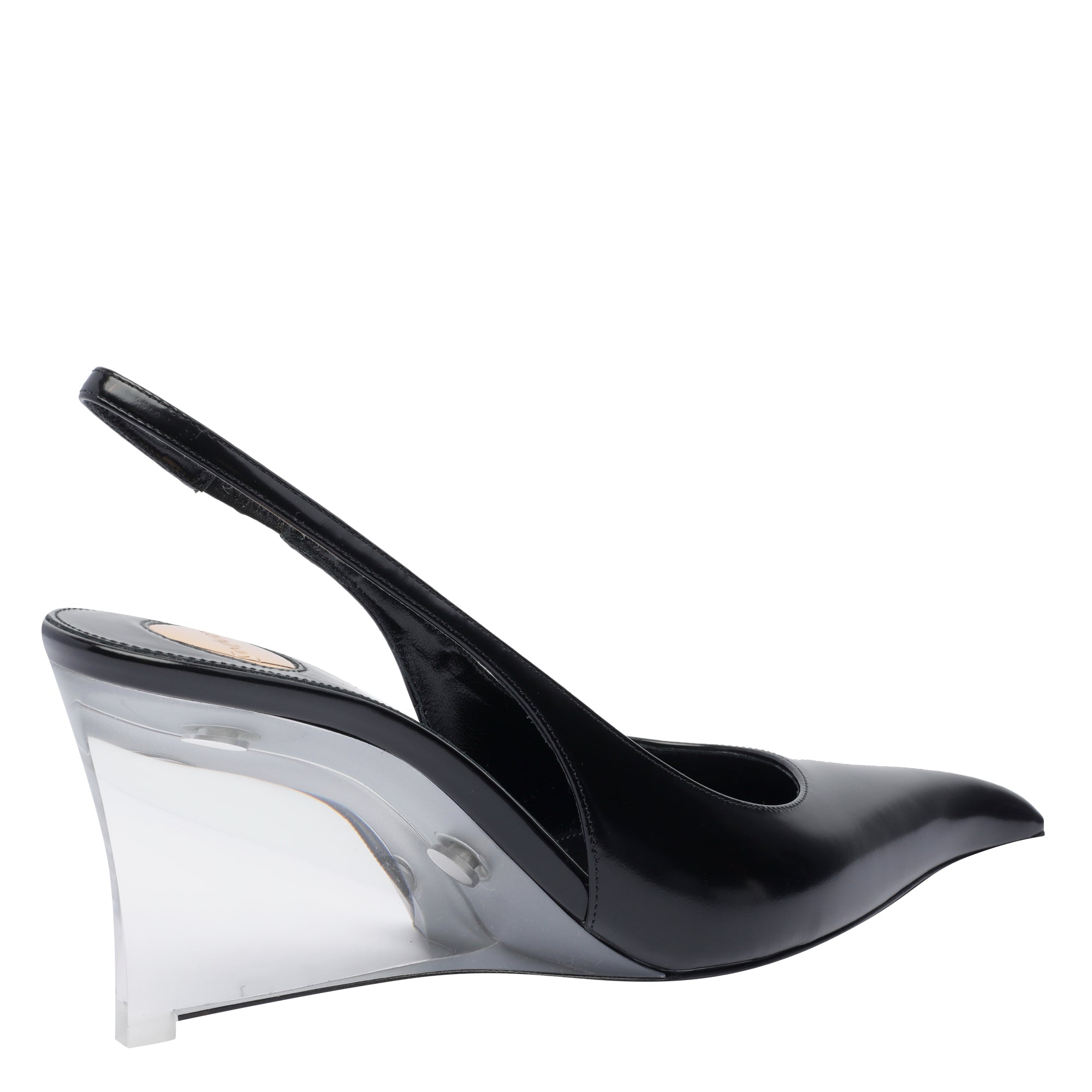 Saint Laurent Sandals Black Calf Leather/leather Sole