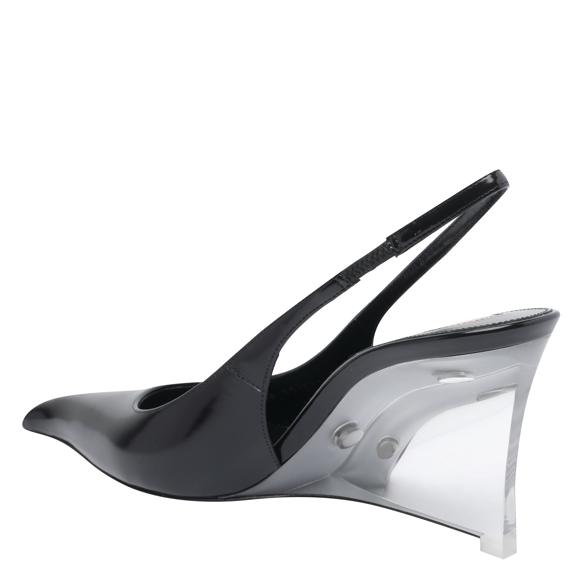 Saint Laurent Sandals Black Calf Leather/leather Sole