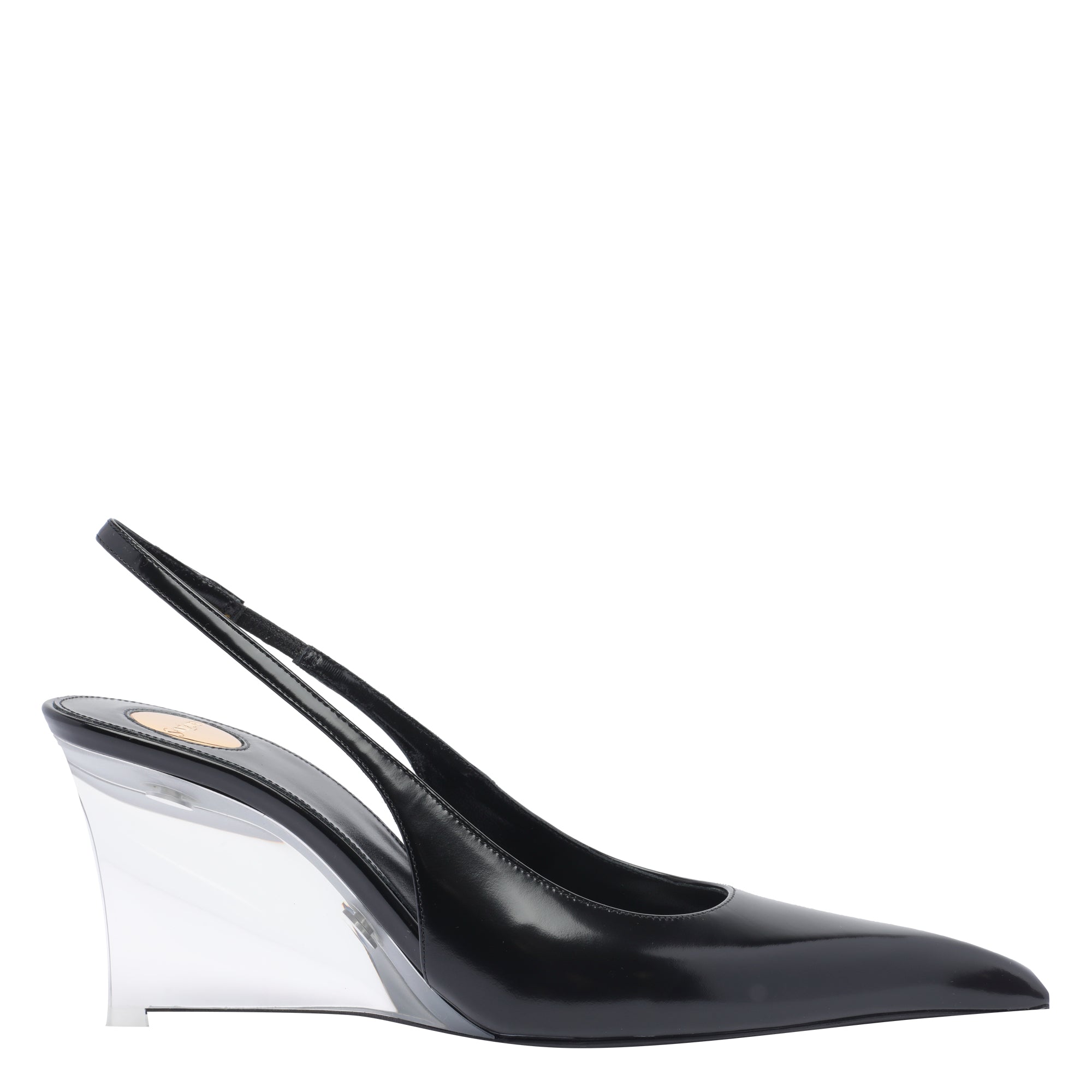 Saint Laurent Sandals Black Calf Leather/leather Sole