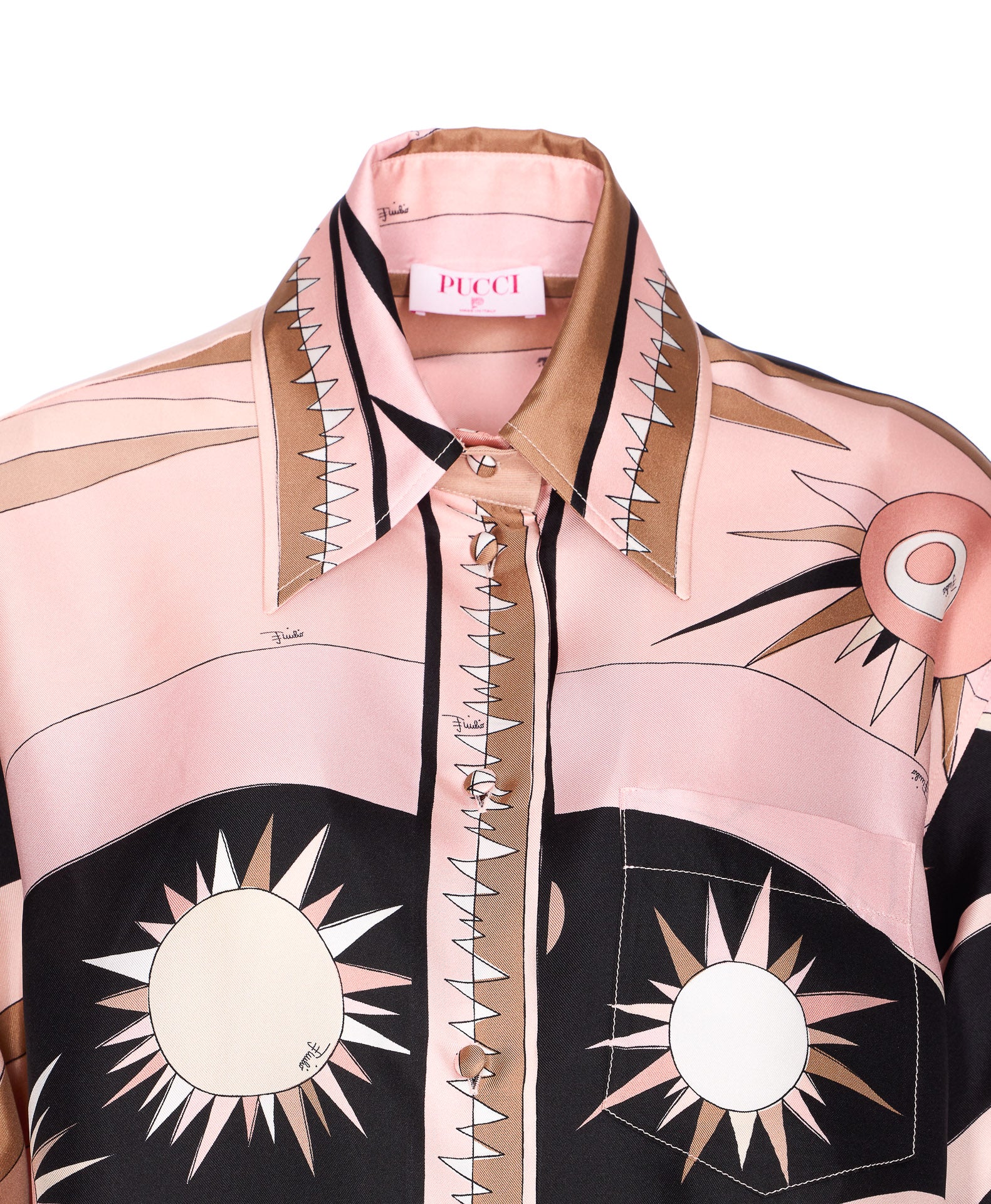 Emilio Pucci Shirts Pink Silk