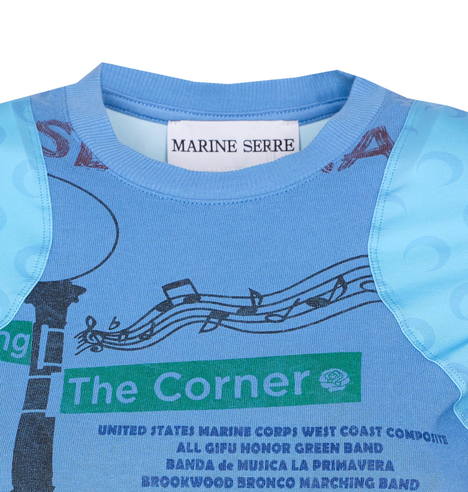 Marine Serre T-Shirts And Polos Blue Cotton