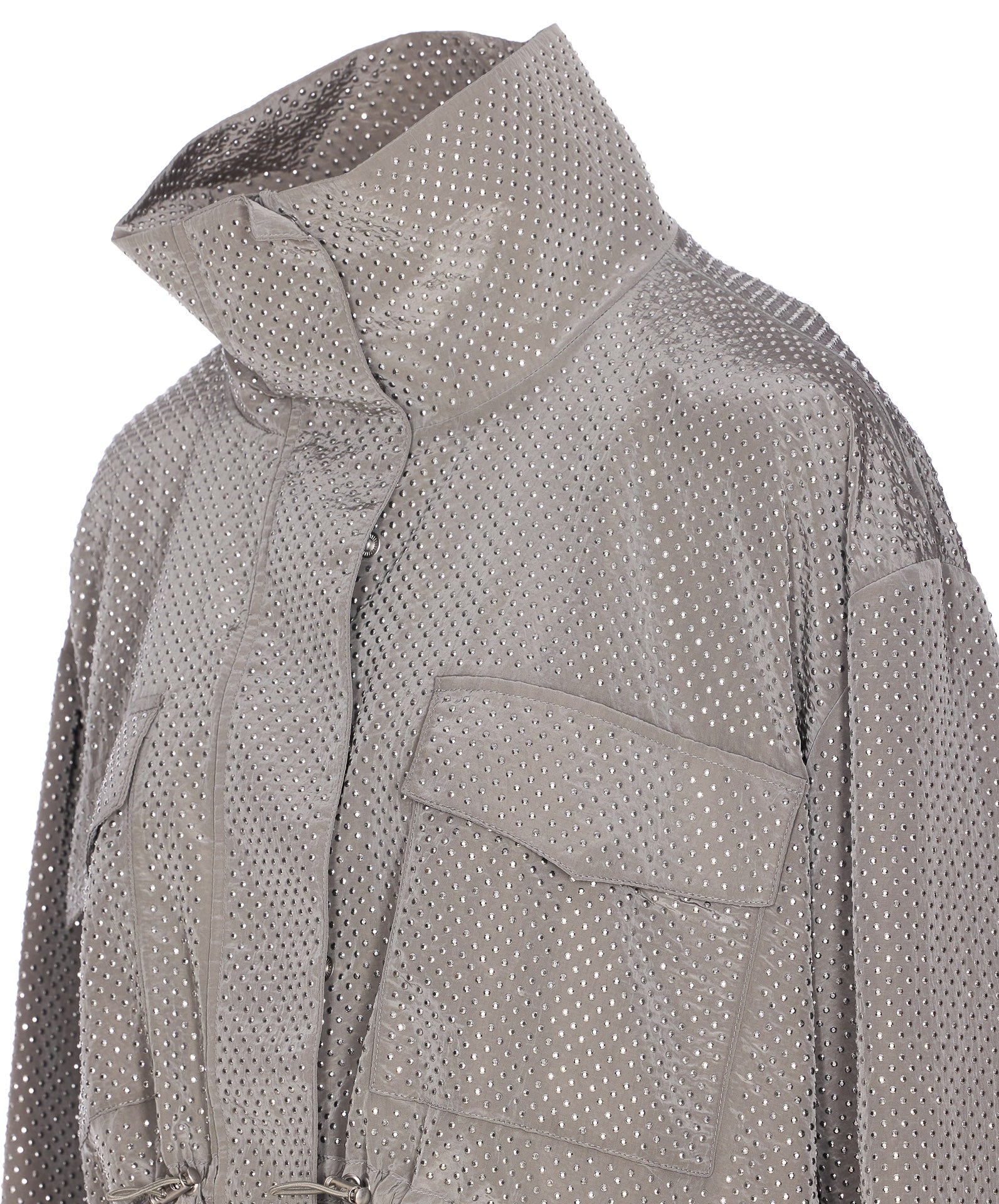 Pinko Coats Grey Nylon