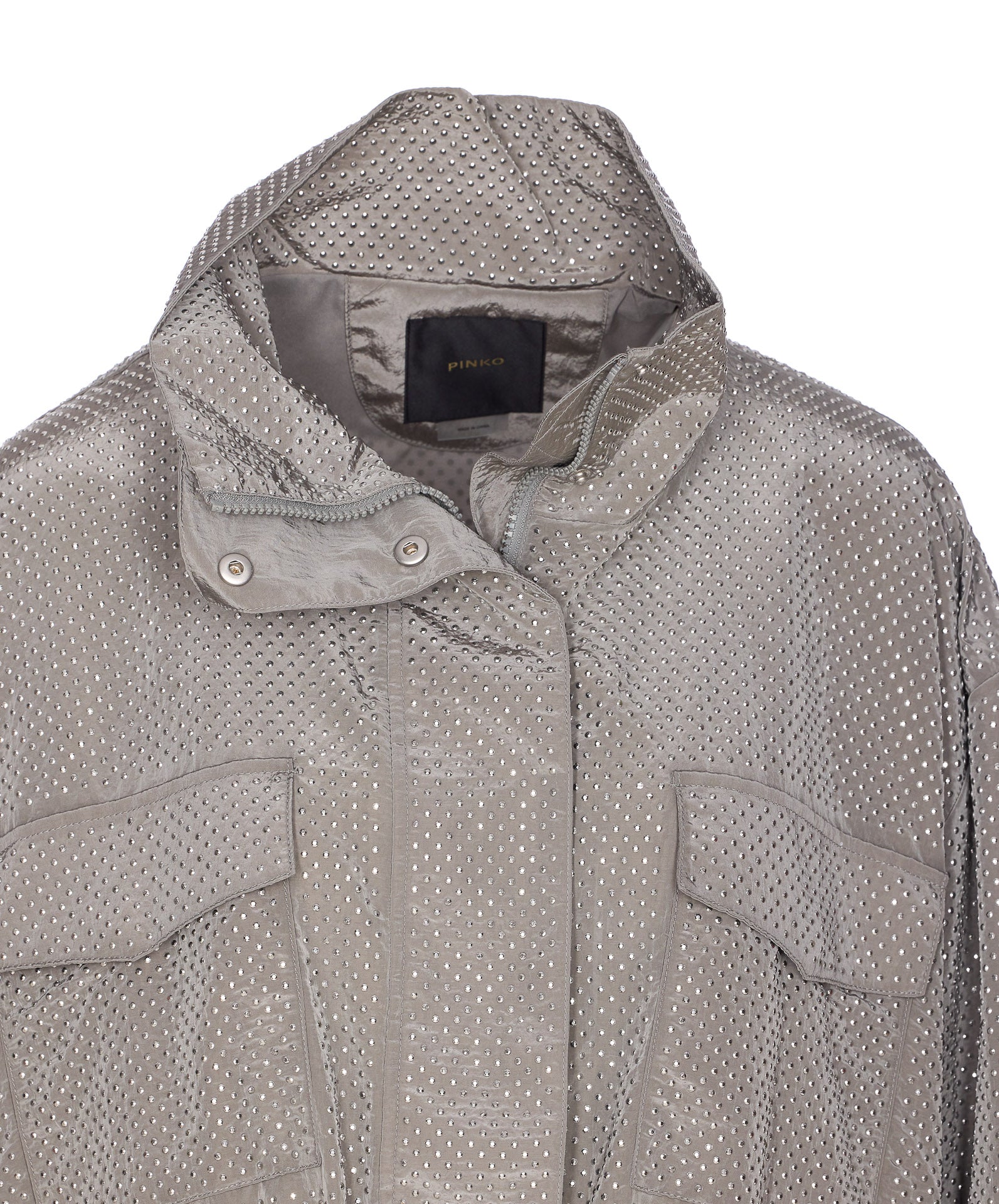 Pinko Coats Grey Nylon