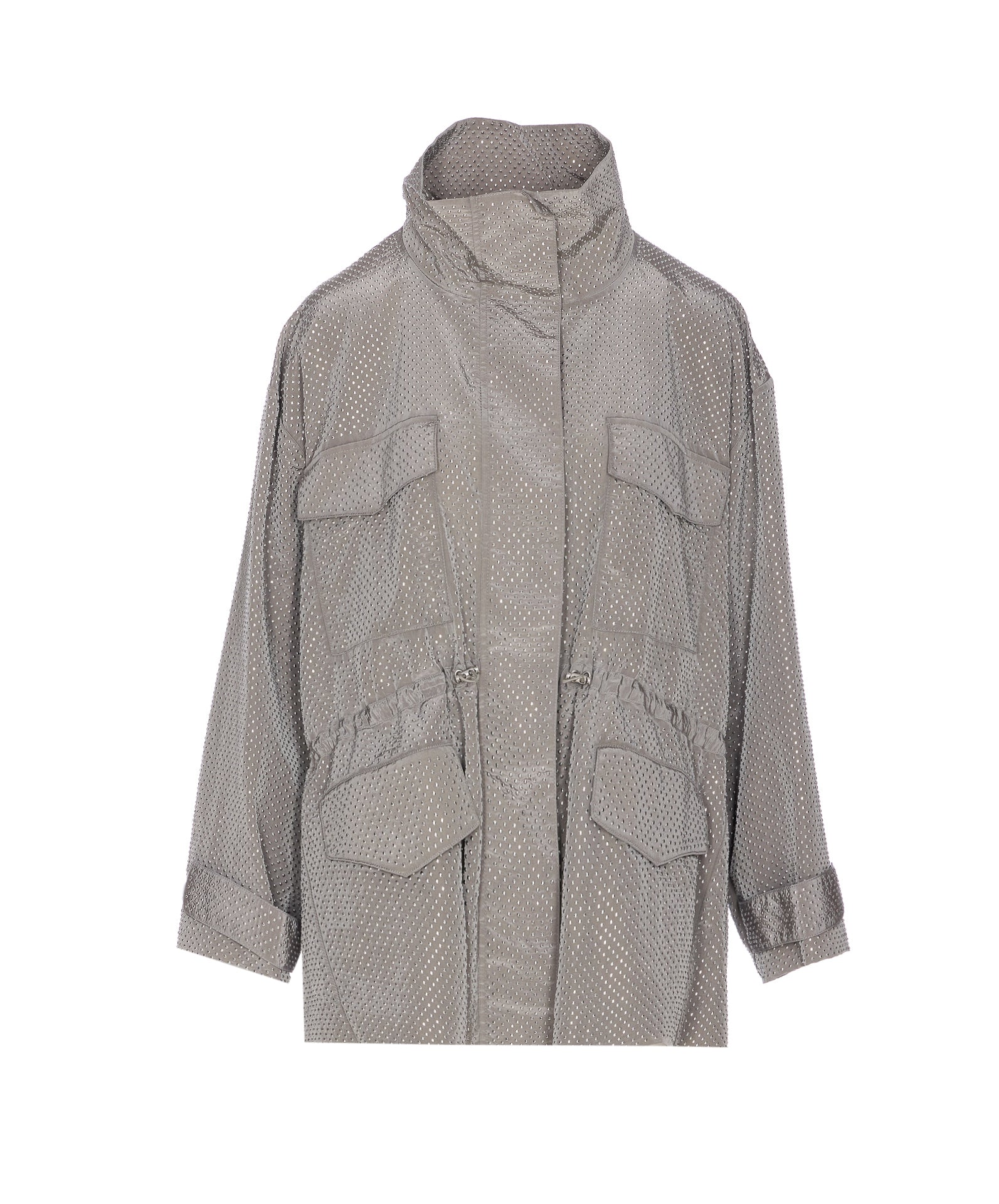 Pinko Coats Grey Nylon